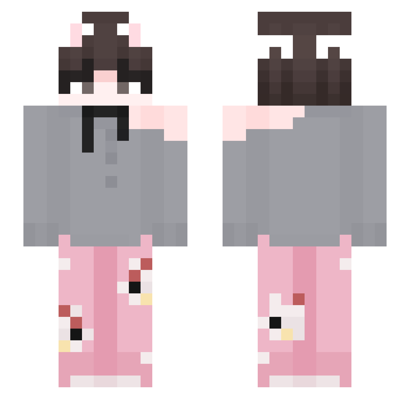 JalteXx Minecraft skin, front and back view