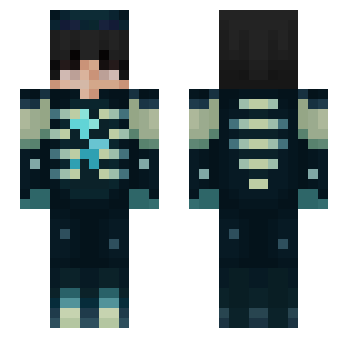 MatteoPro25 Minecraft skin, front and back view