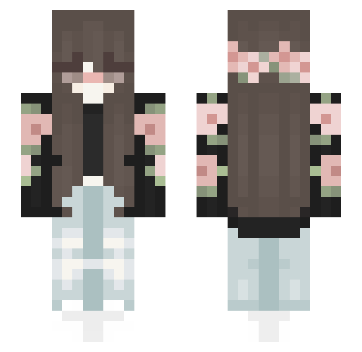 Animal_Kath25 Minecraft skin, front and back view
