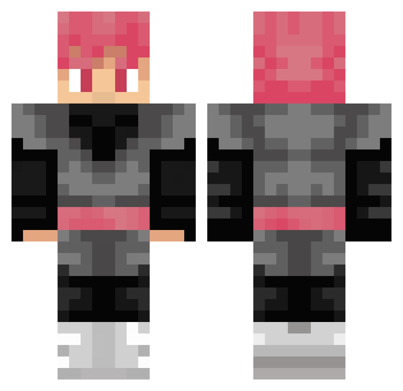 Gis Minecraft skin, front and back view
