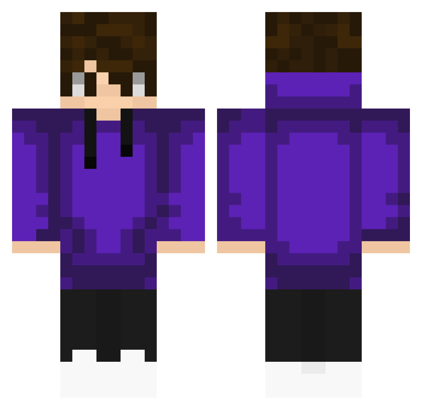 LawaNinjaX7 Minecraft skin, front and back view