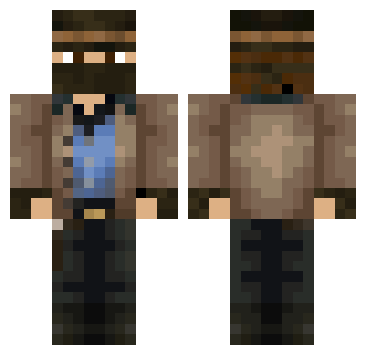 itzkenny0 Minecraft skin, front and back view