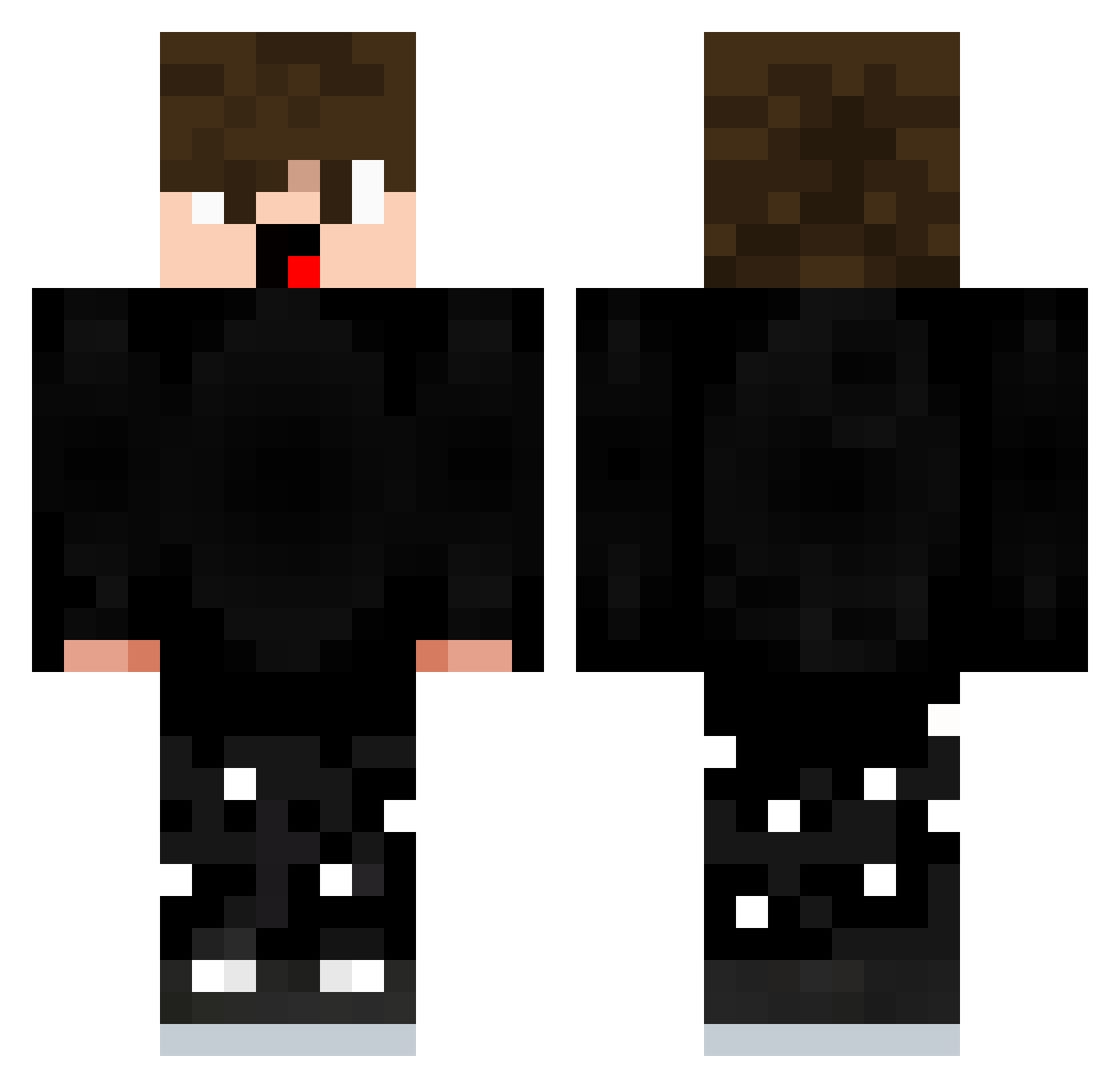 xStrayy Minecraft skin, front and back view