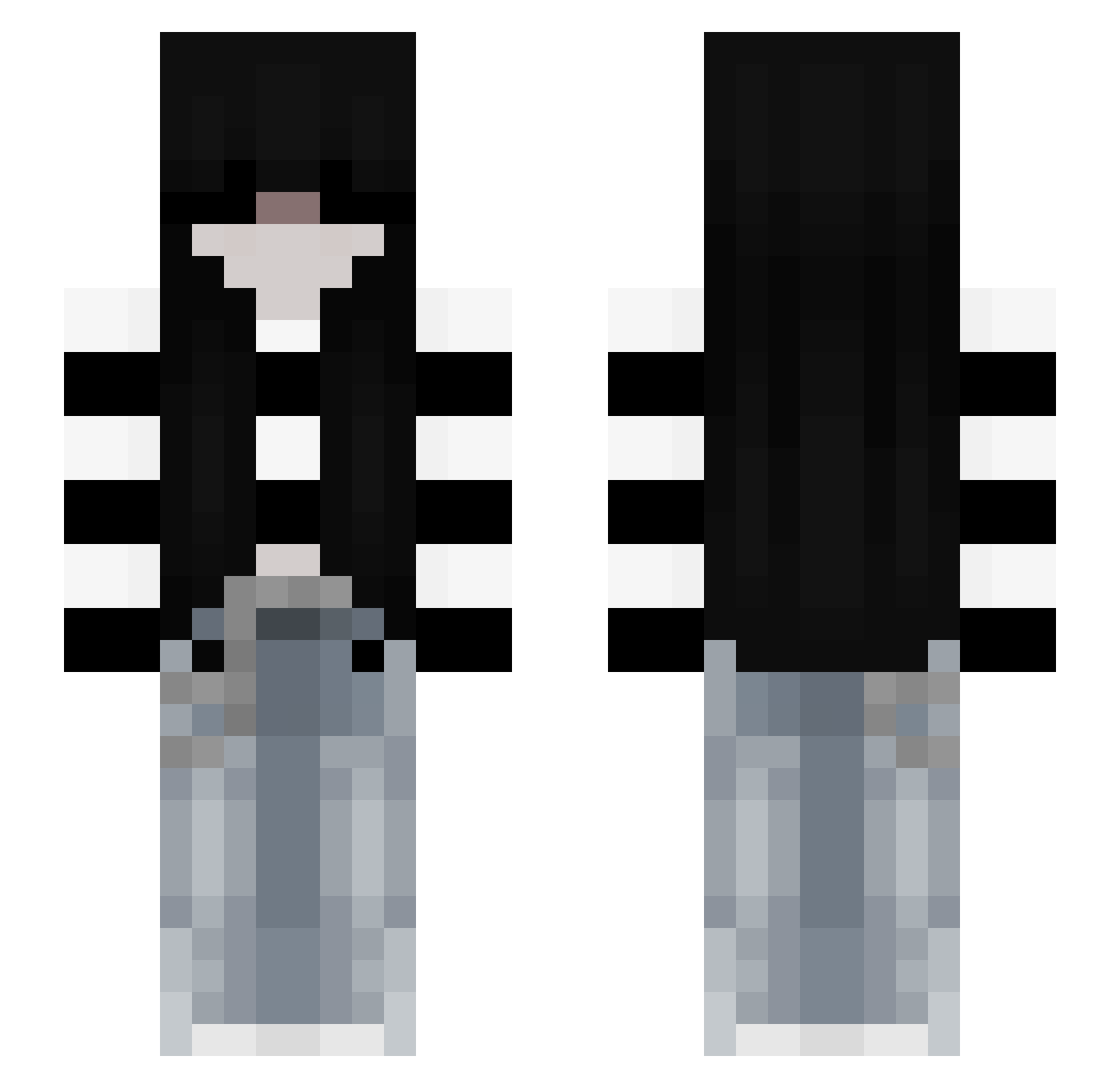 izmk Minecraft skin, front and back view