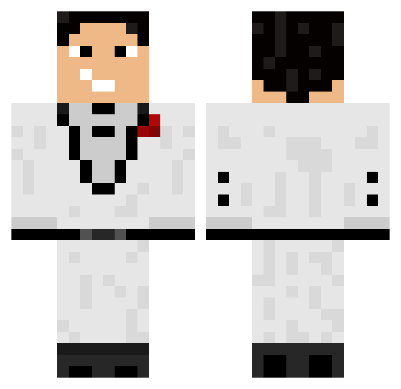 qr1f Minecraft skin, front and back view