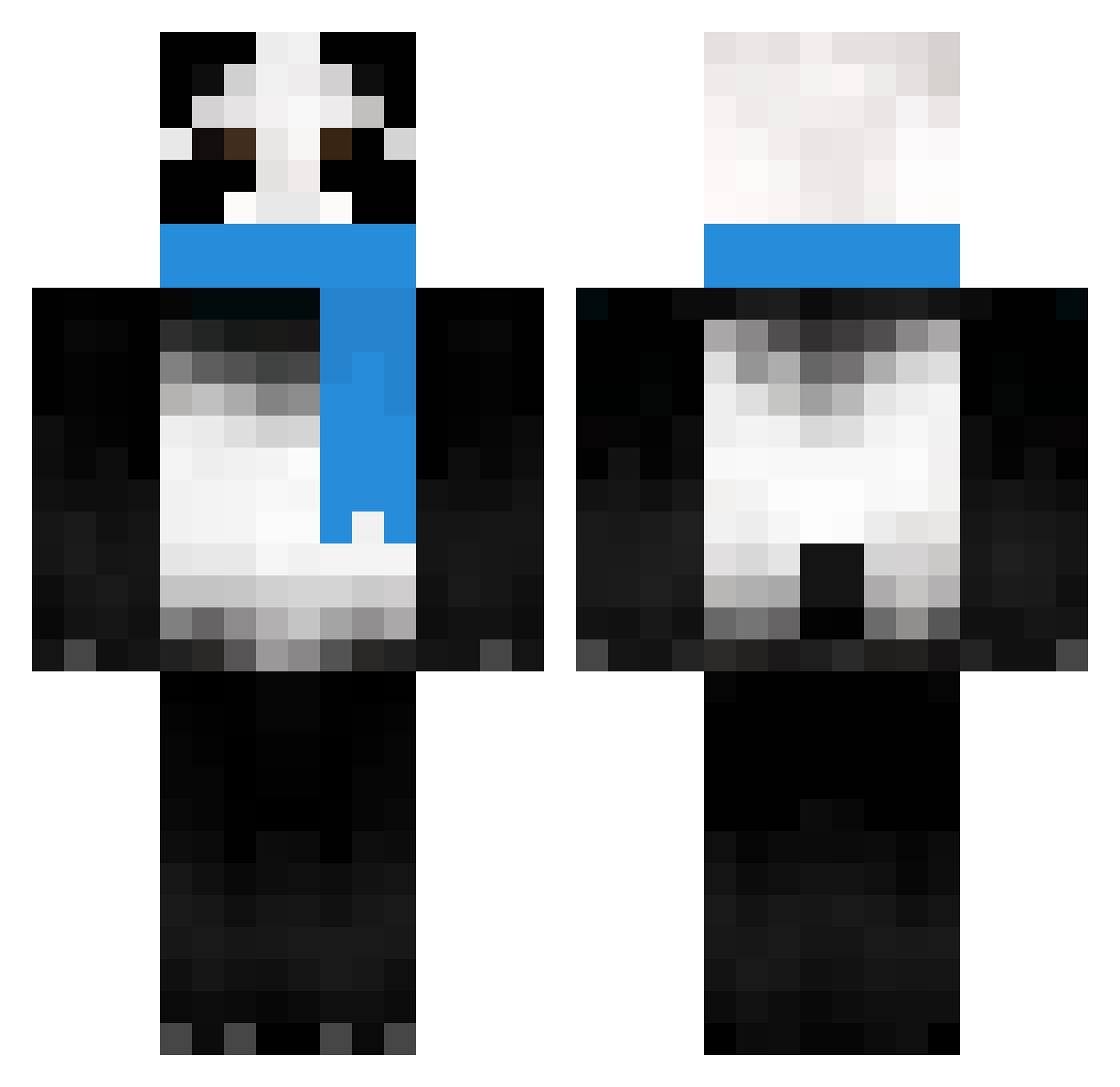 Samuraj2012 Minecraft skin, front and back view