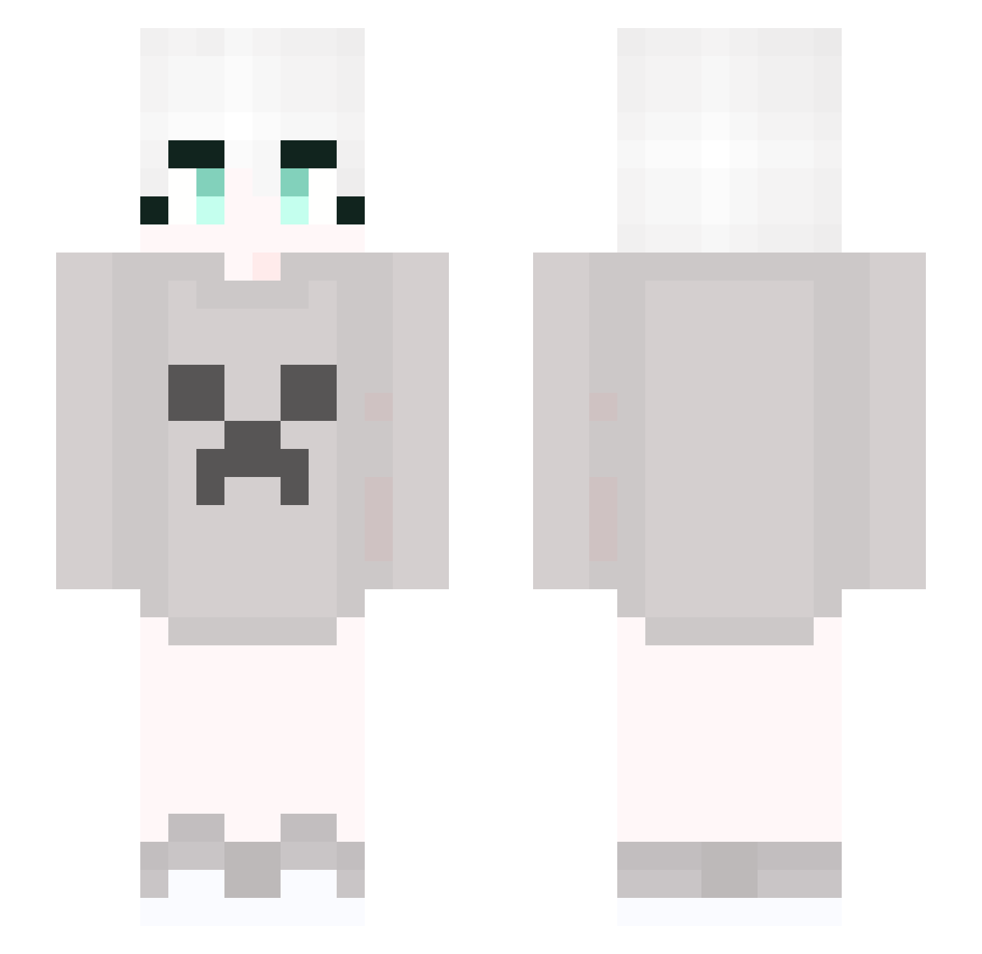 Reawakes Minecraft skin, front and back view