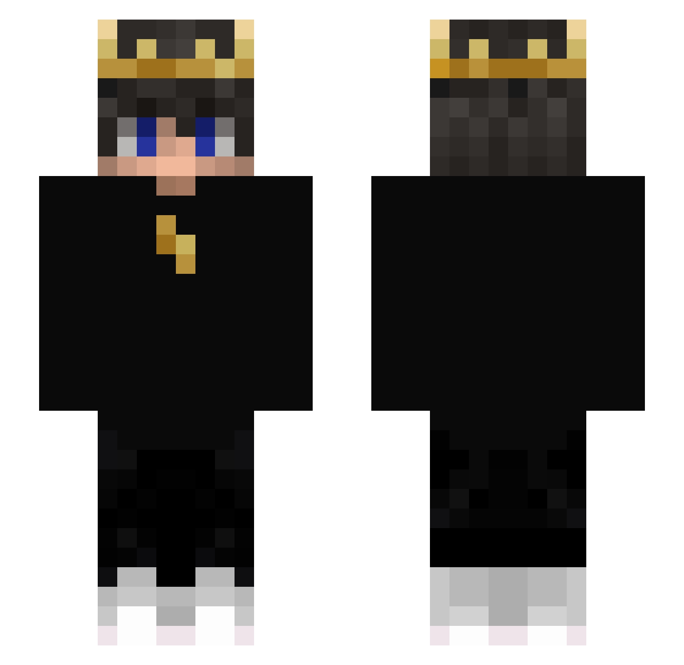 TikkeTheDude Minecraft skin, front and back view