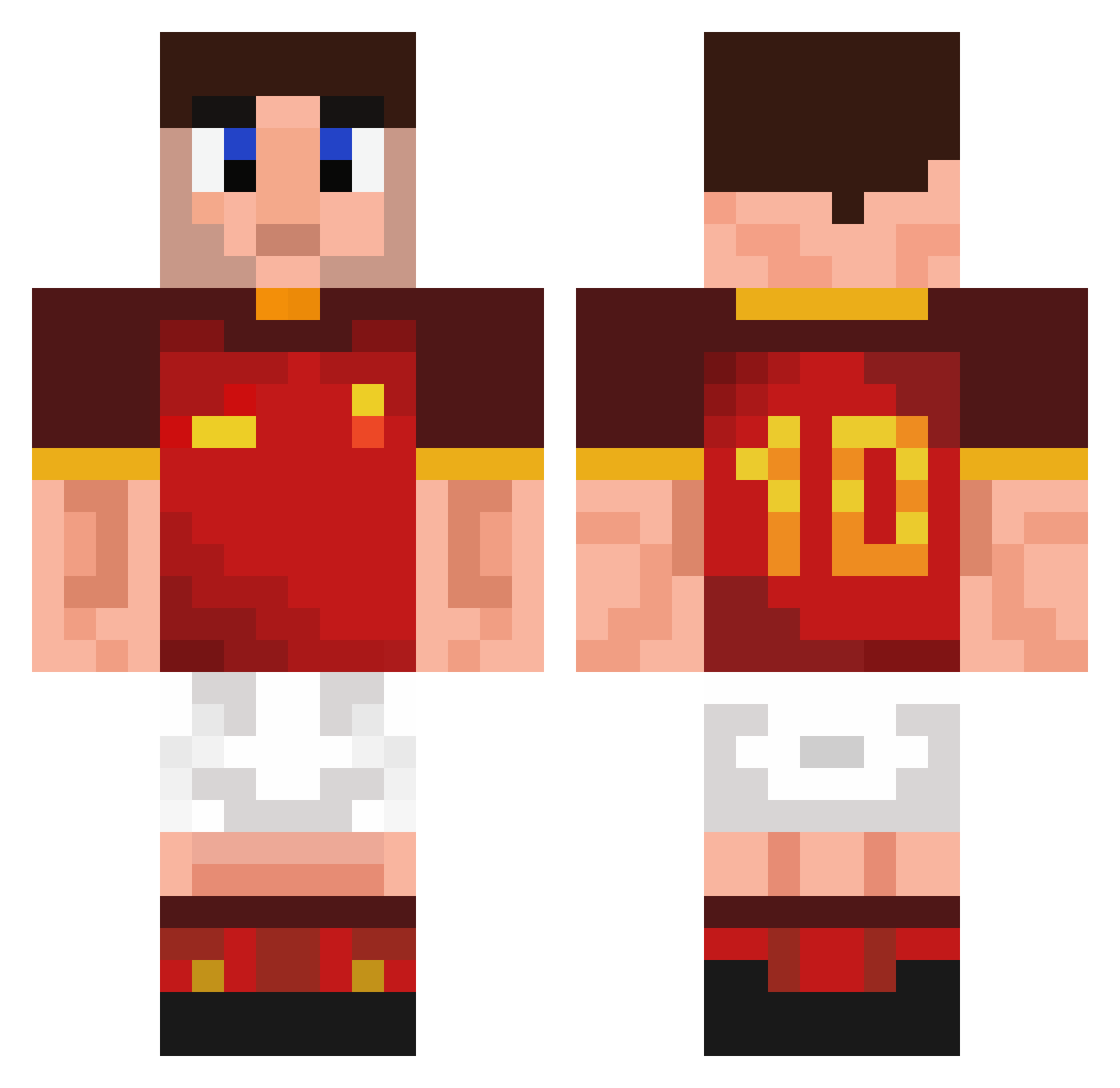 emaasr Minecraft skin, front and back view