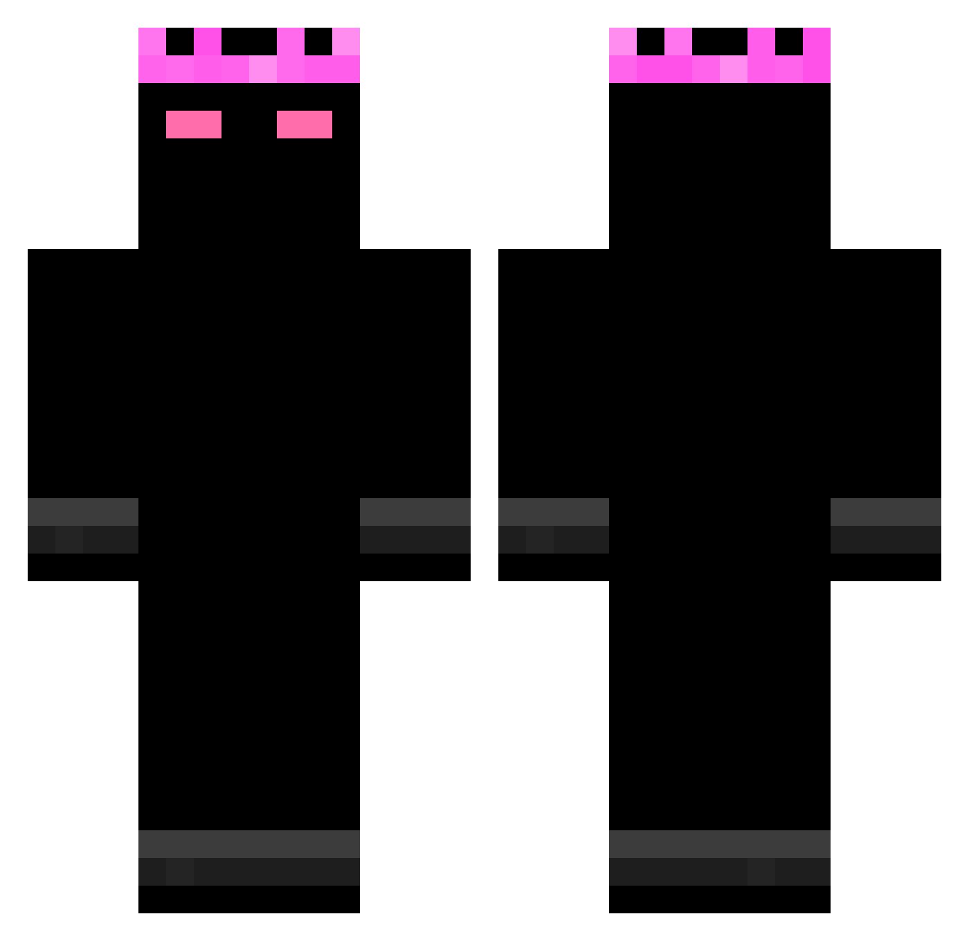 Zeebee87 Minecraft skin, front and back view