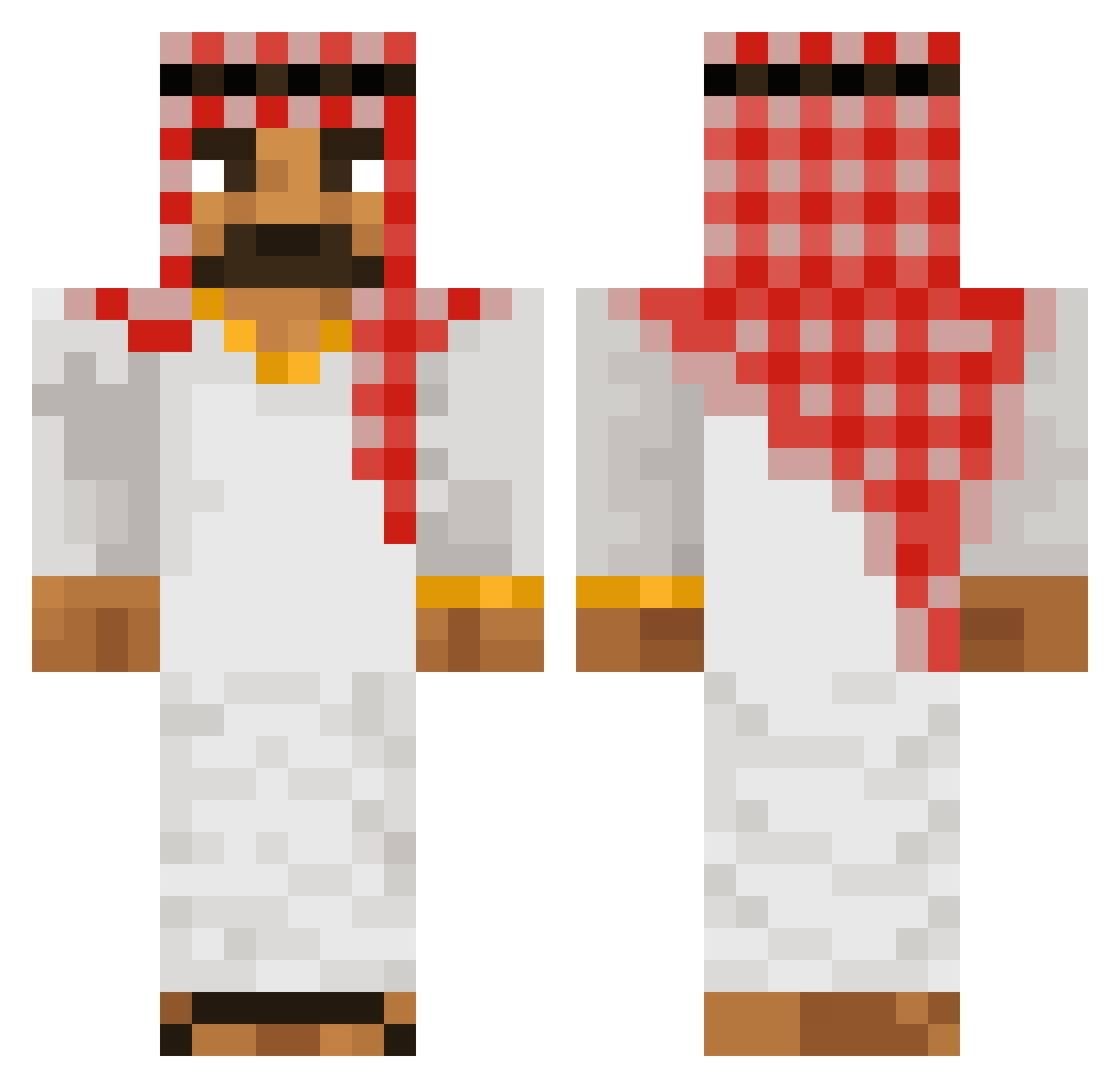 bombiarz2137 Minecraft skin, front and back view