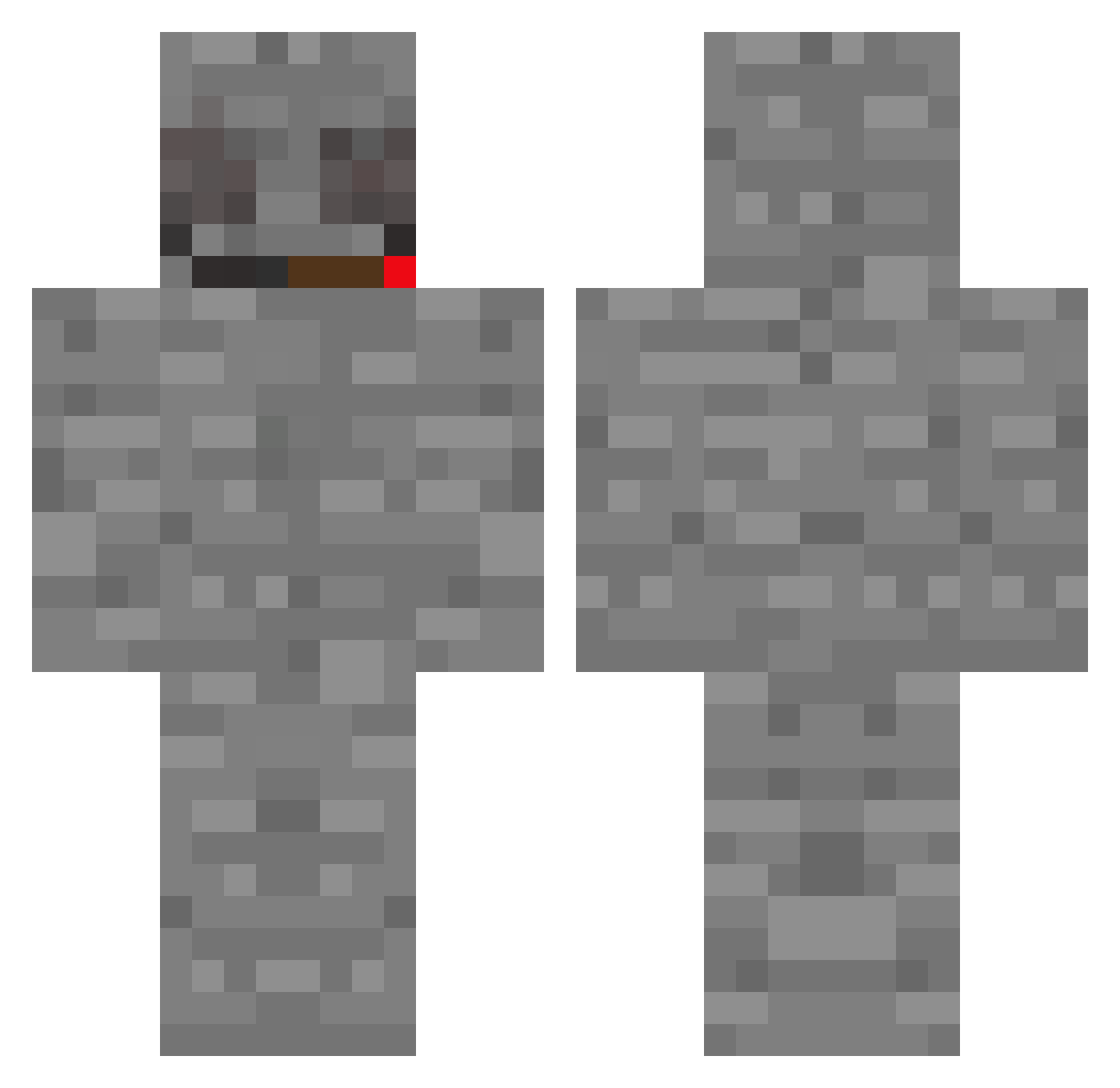 shaundales Minecraft skin, front and back view