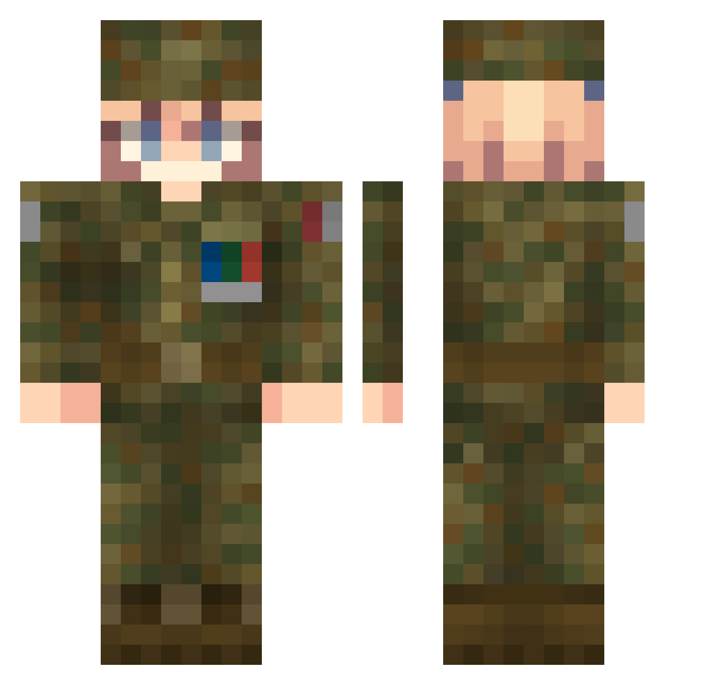 Baltitoxp98 Minecraft skin, front and back view