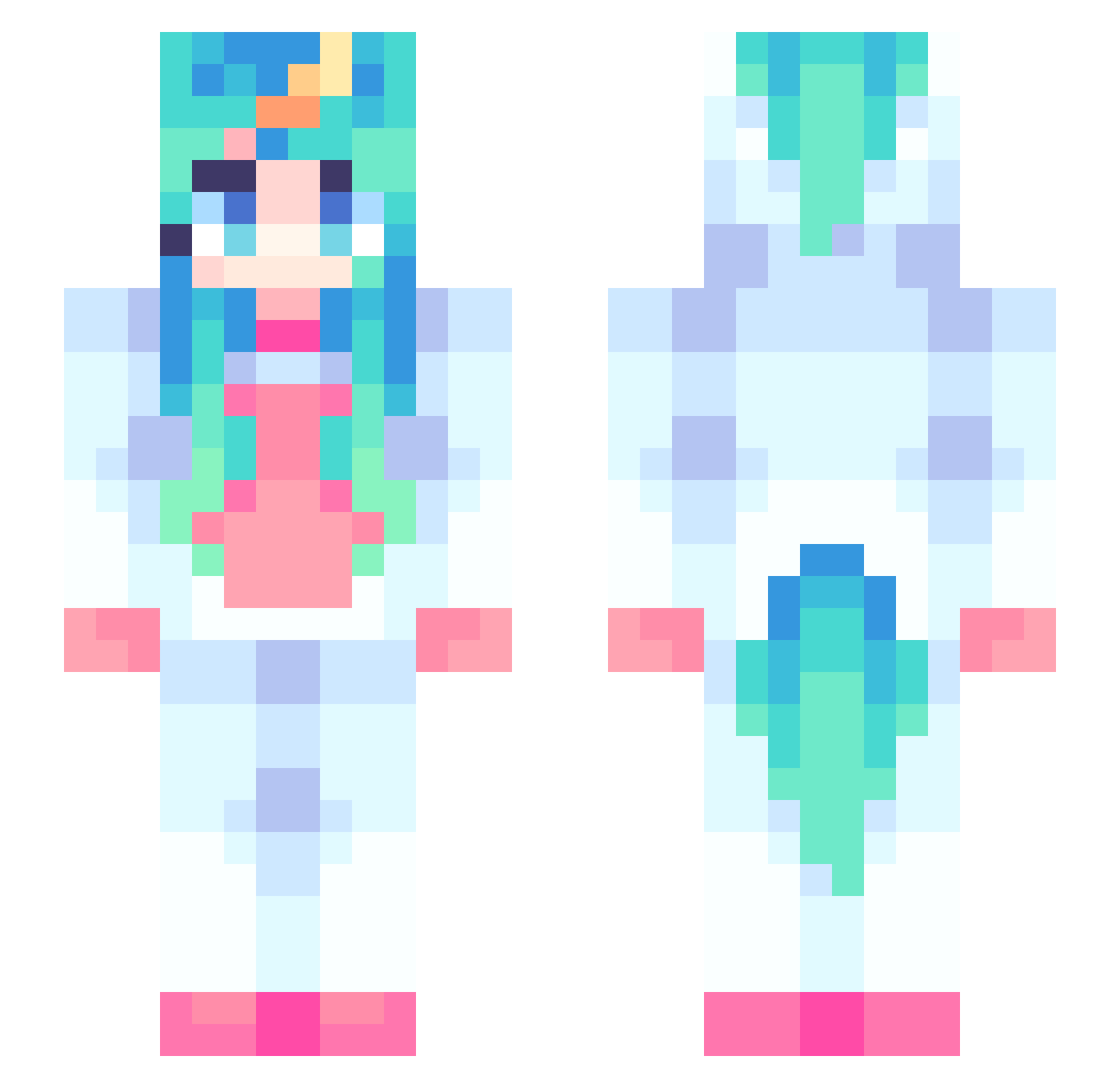 RatBurger1741 Minecraft skin, front and back view