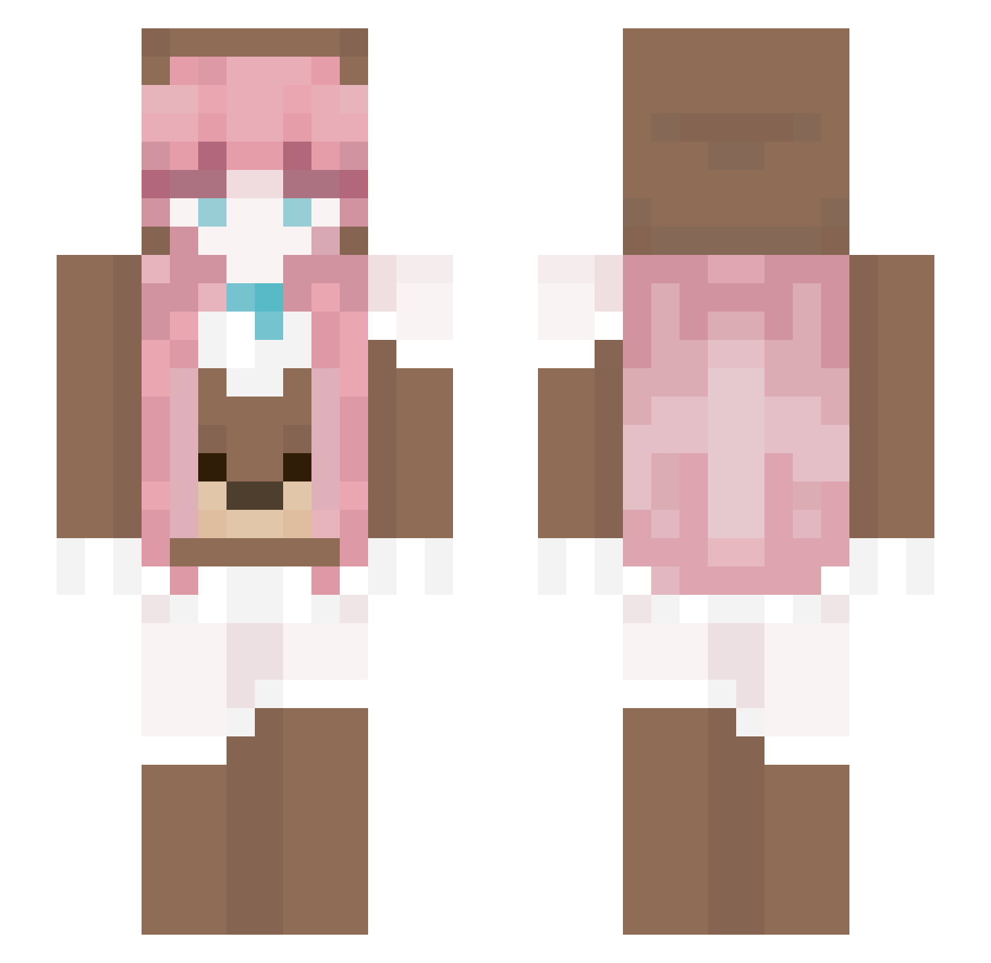 OtterMilo Minecraft skin, front and back view