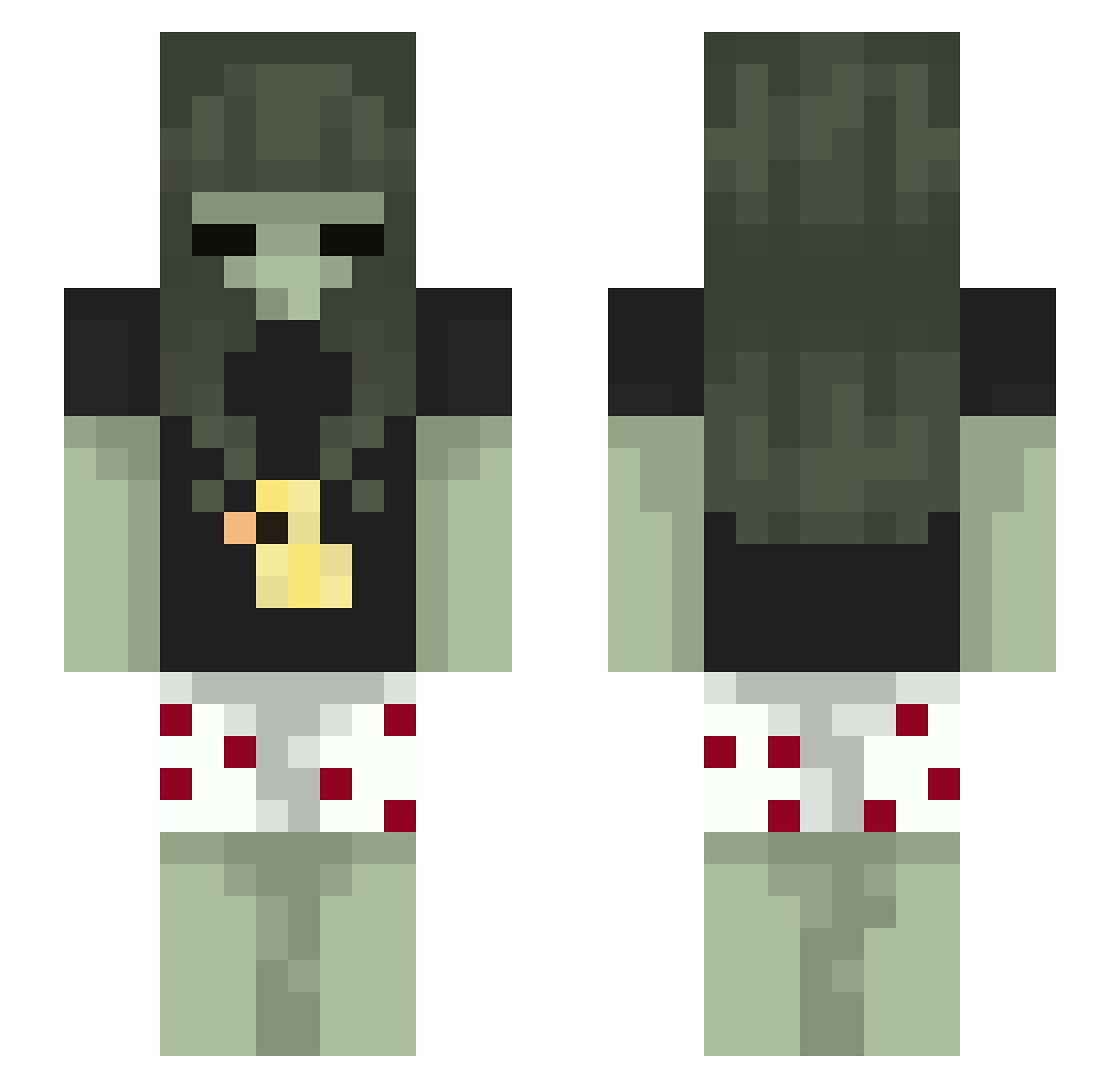 SiBun0_0 Minecraft skin, front and back view