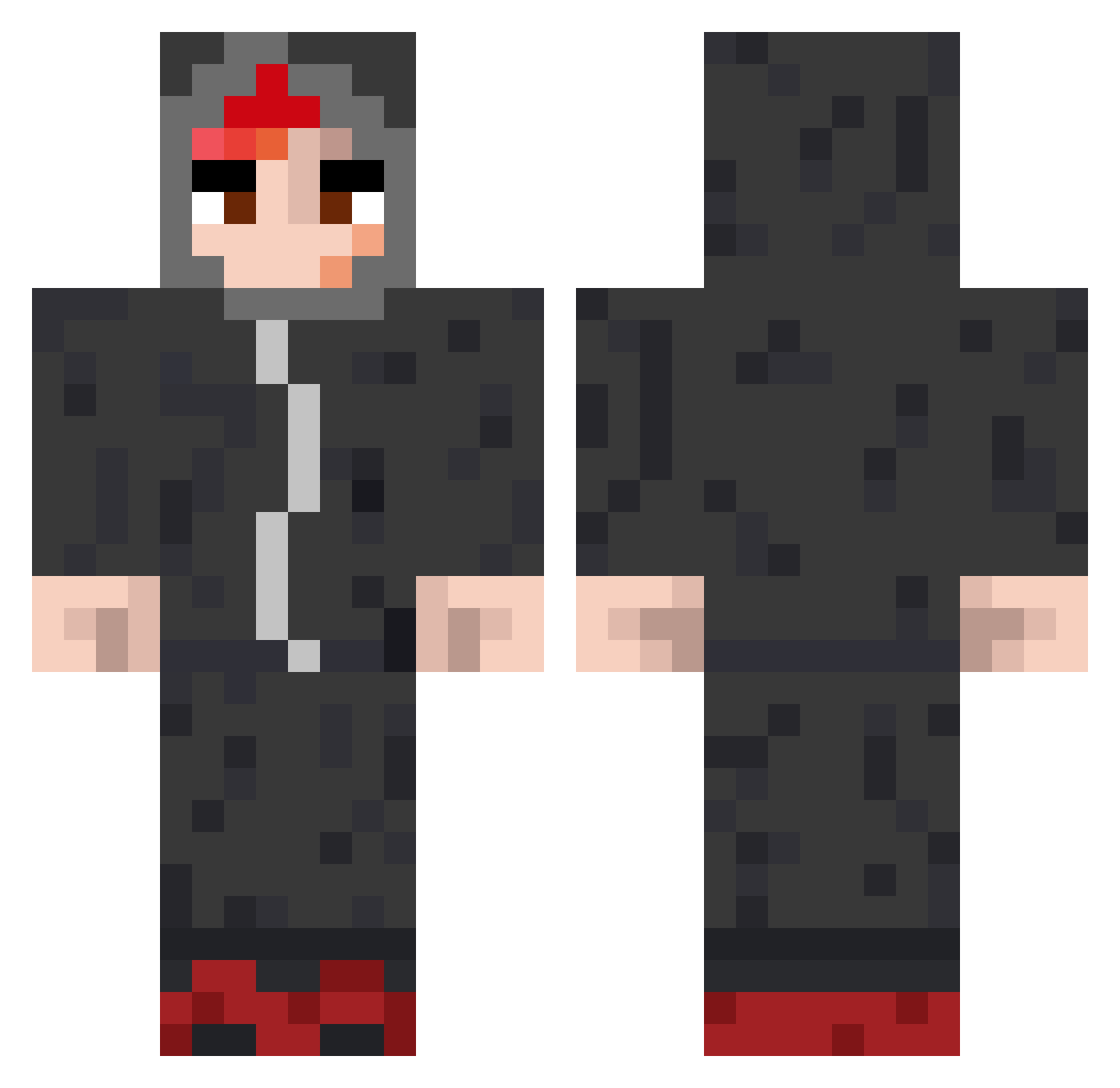 phip08 Minecraft skin, front and back view