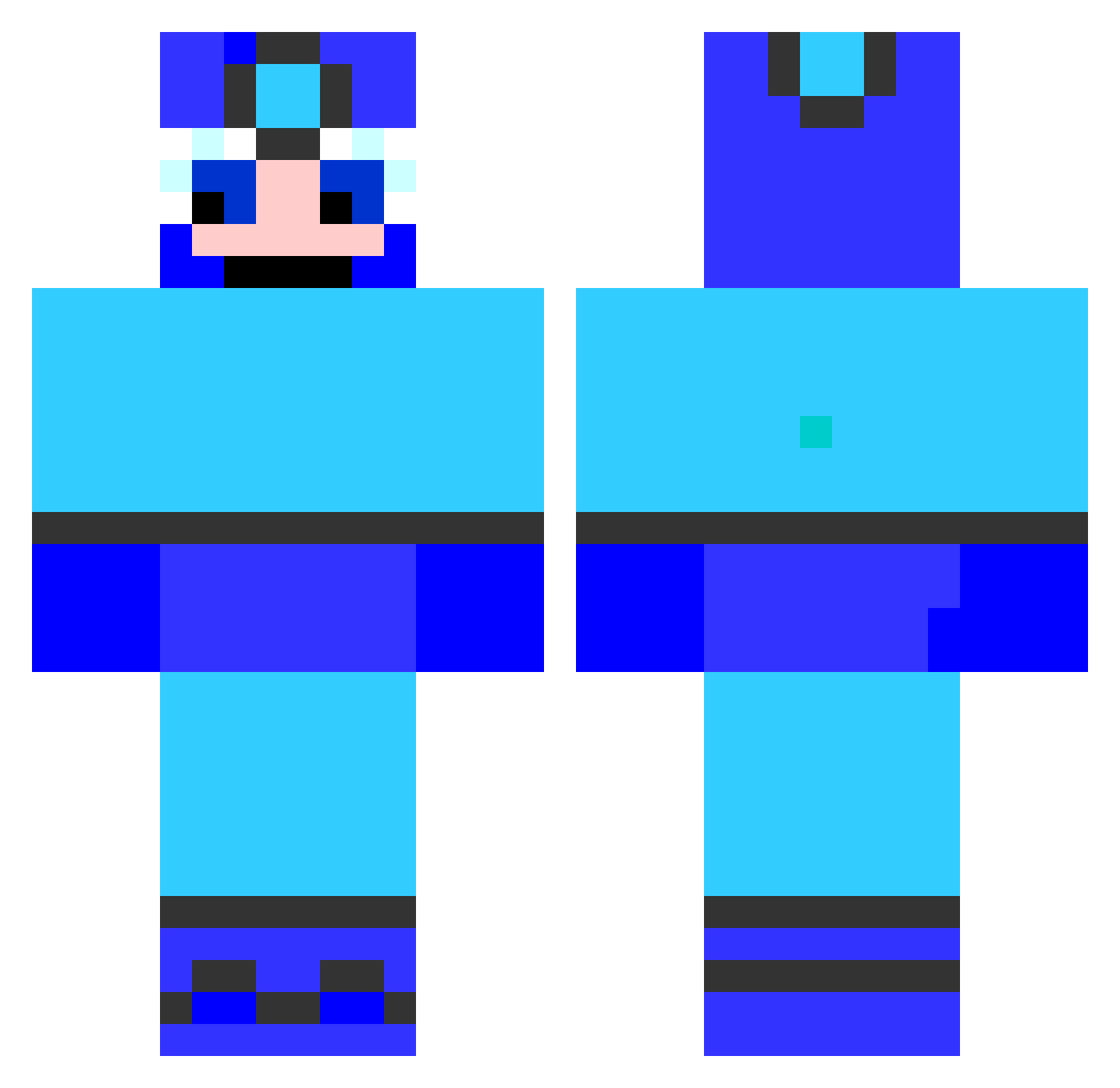 init Minecraft skin, front and back view