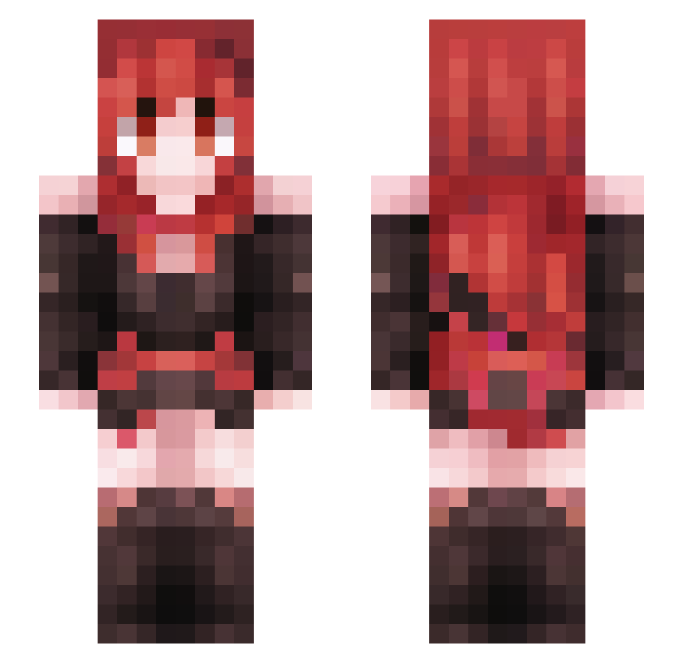 sirius1423 Minecraft skin, front and back view