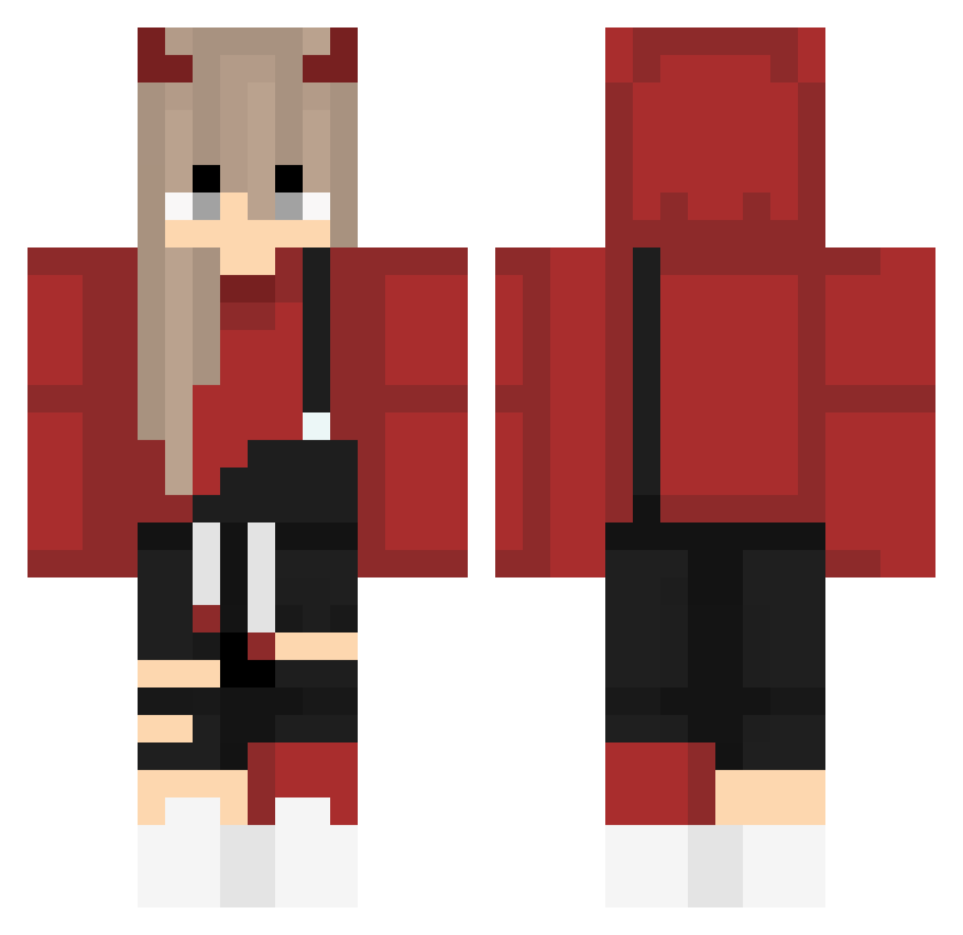 EdwardYuukis Minecraft skin, front and back view