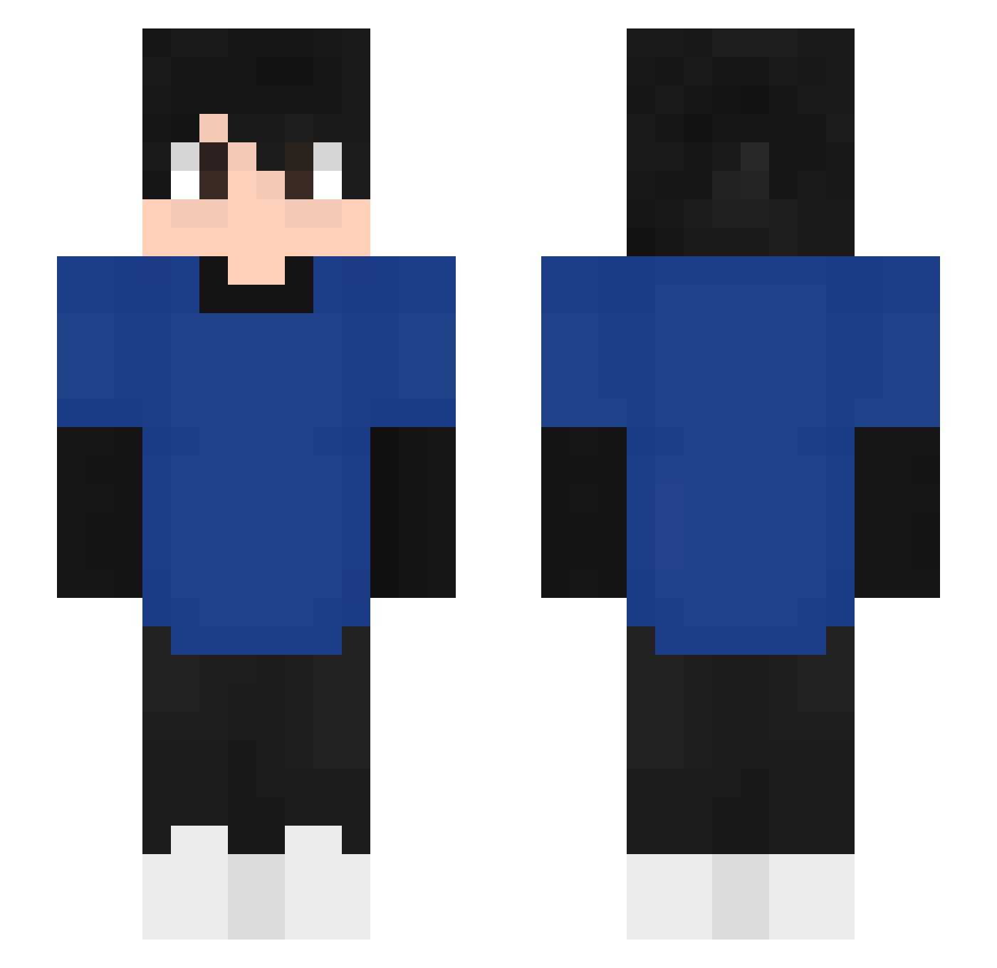 TheTroonyx Minecraft skin, front and back view