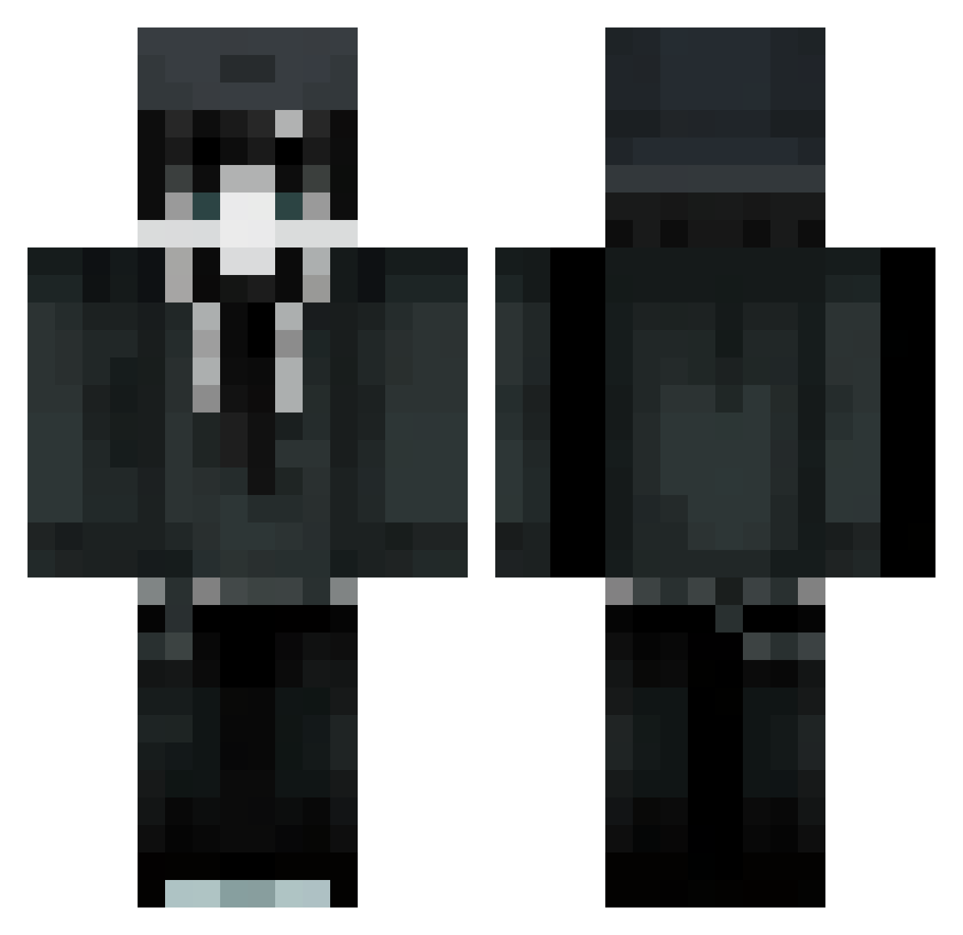snakovy Minecraft skin, front and back view