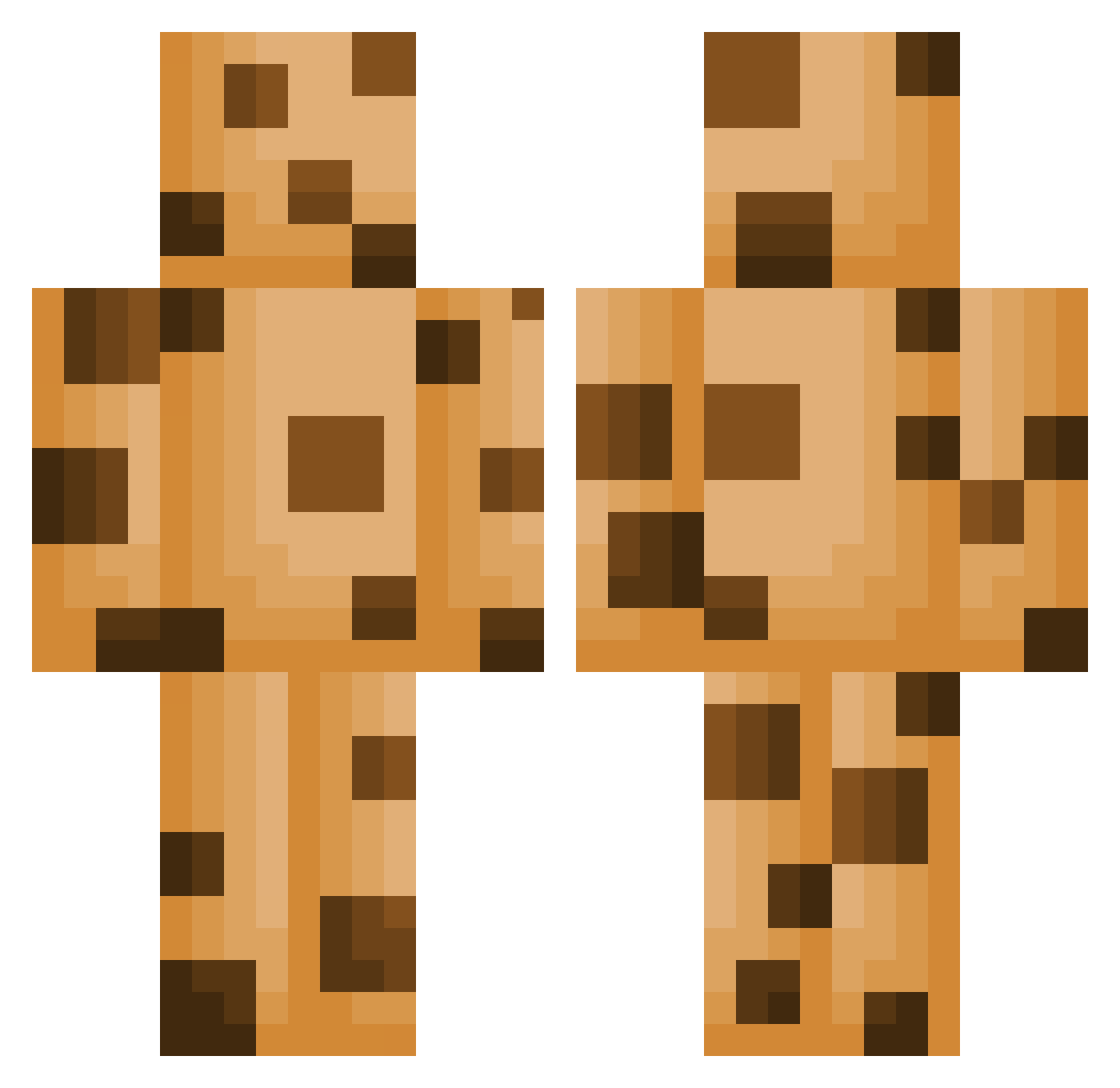 wooriyy Minecraft skin, front and back view