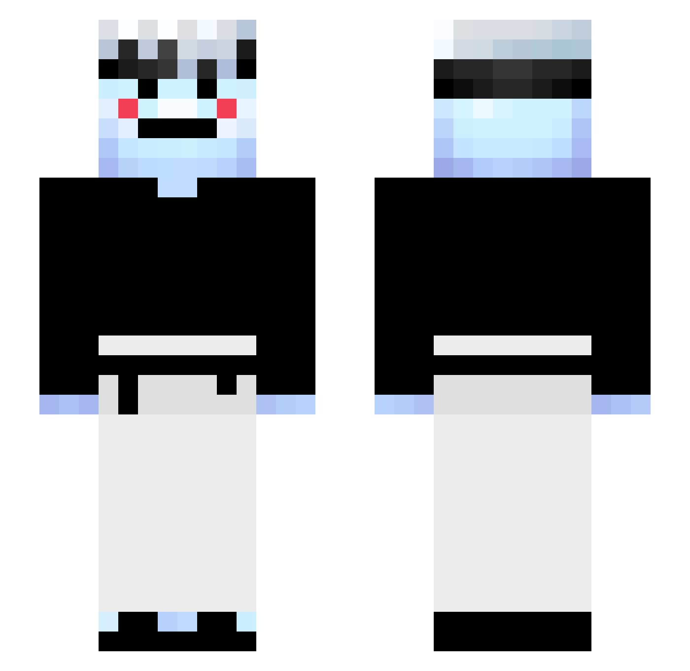 ddelayy Minecraft skin, front and back view