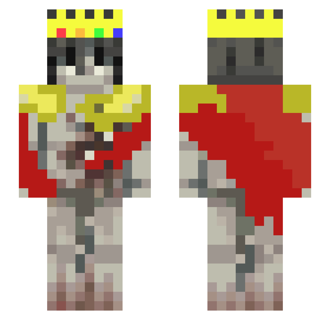 Stasher_ Minecraft skin, front and back view