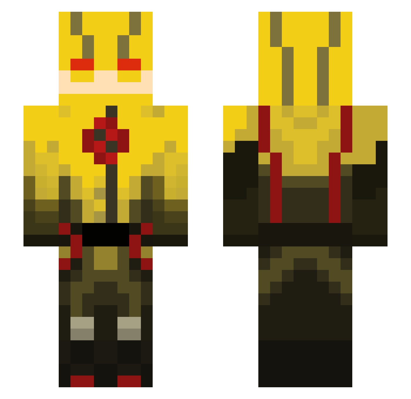 lllGodlll Minecraft skin, front and back view