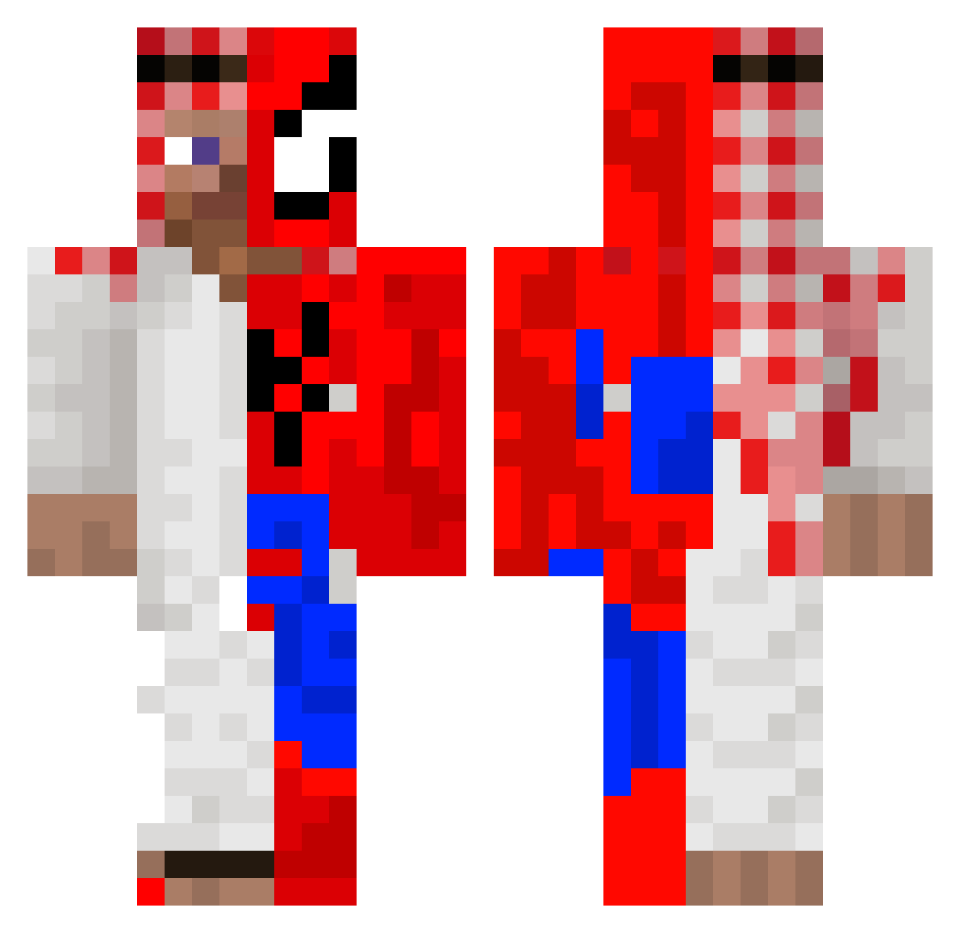 StayinTrue Minecraft skin, front and back view