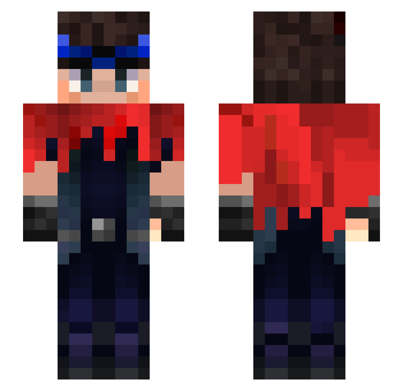 uLamyeon Minecraft skin, front and back view