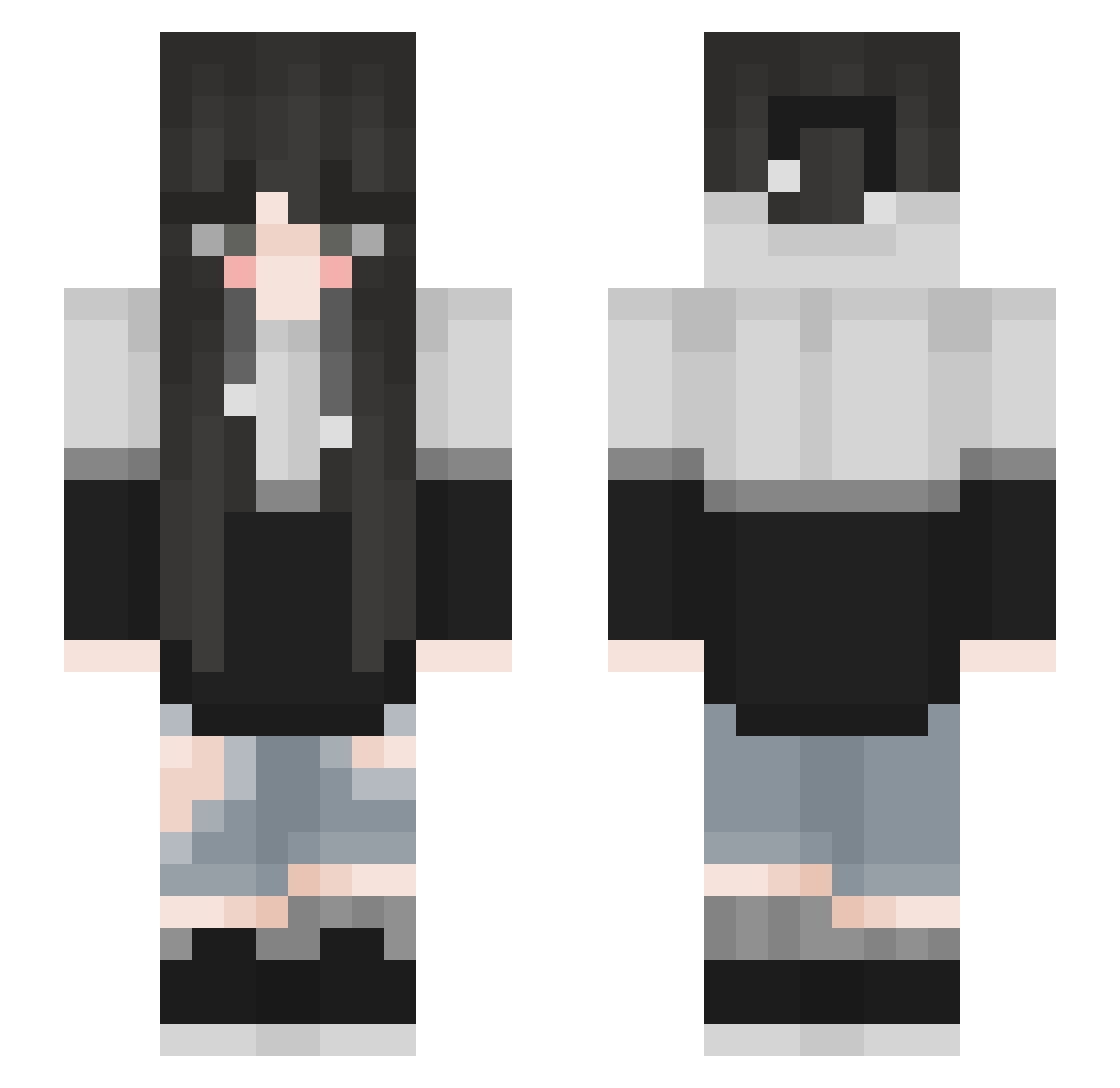 taxsfraud Minecraft skin, front and back view