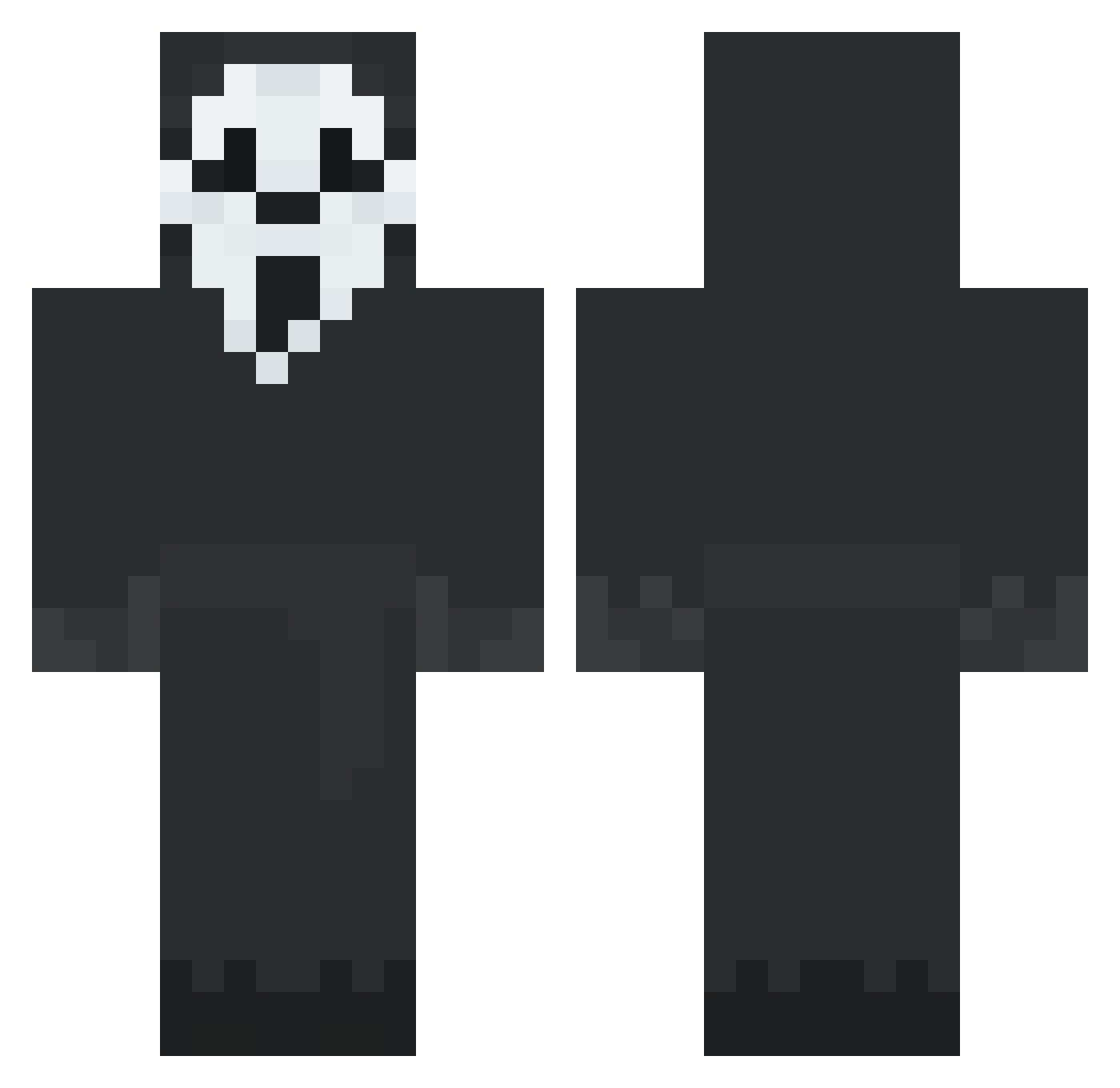 Maisii Minecraft skin, front and back view