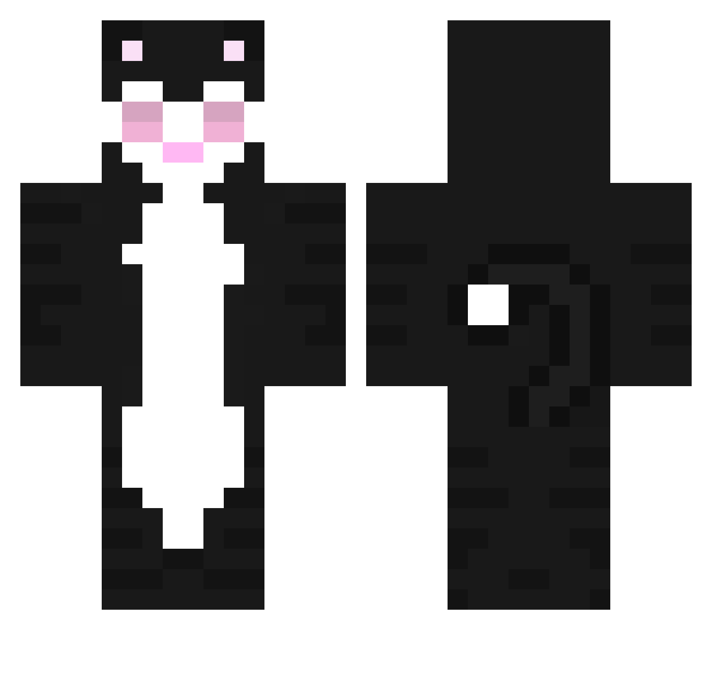 sakyoia Minecraft skin, front and back view