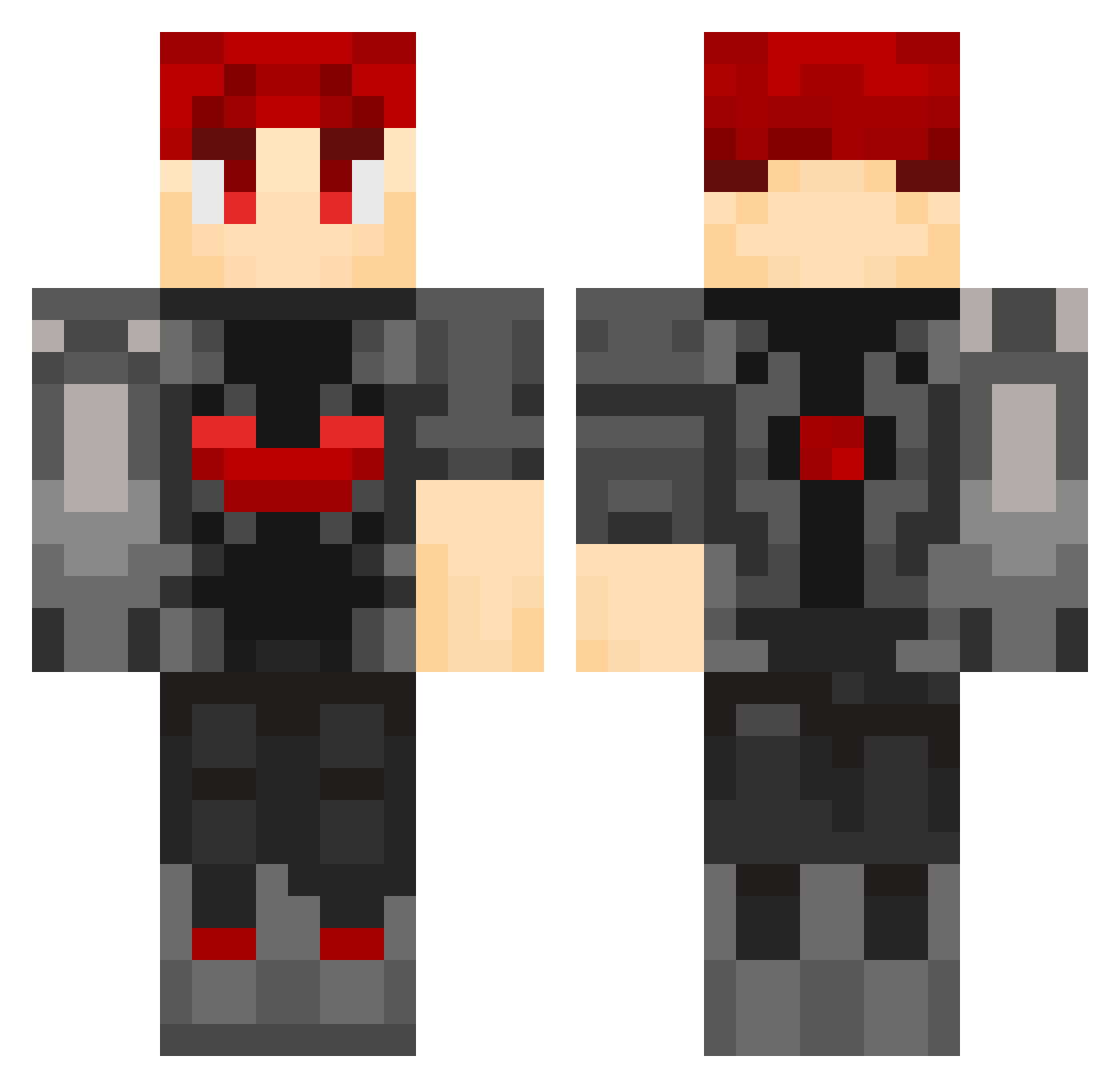 Gasbruh Minecraft skin, front and back view