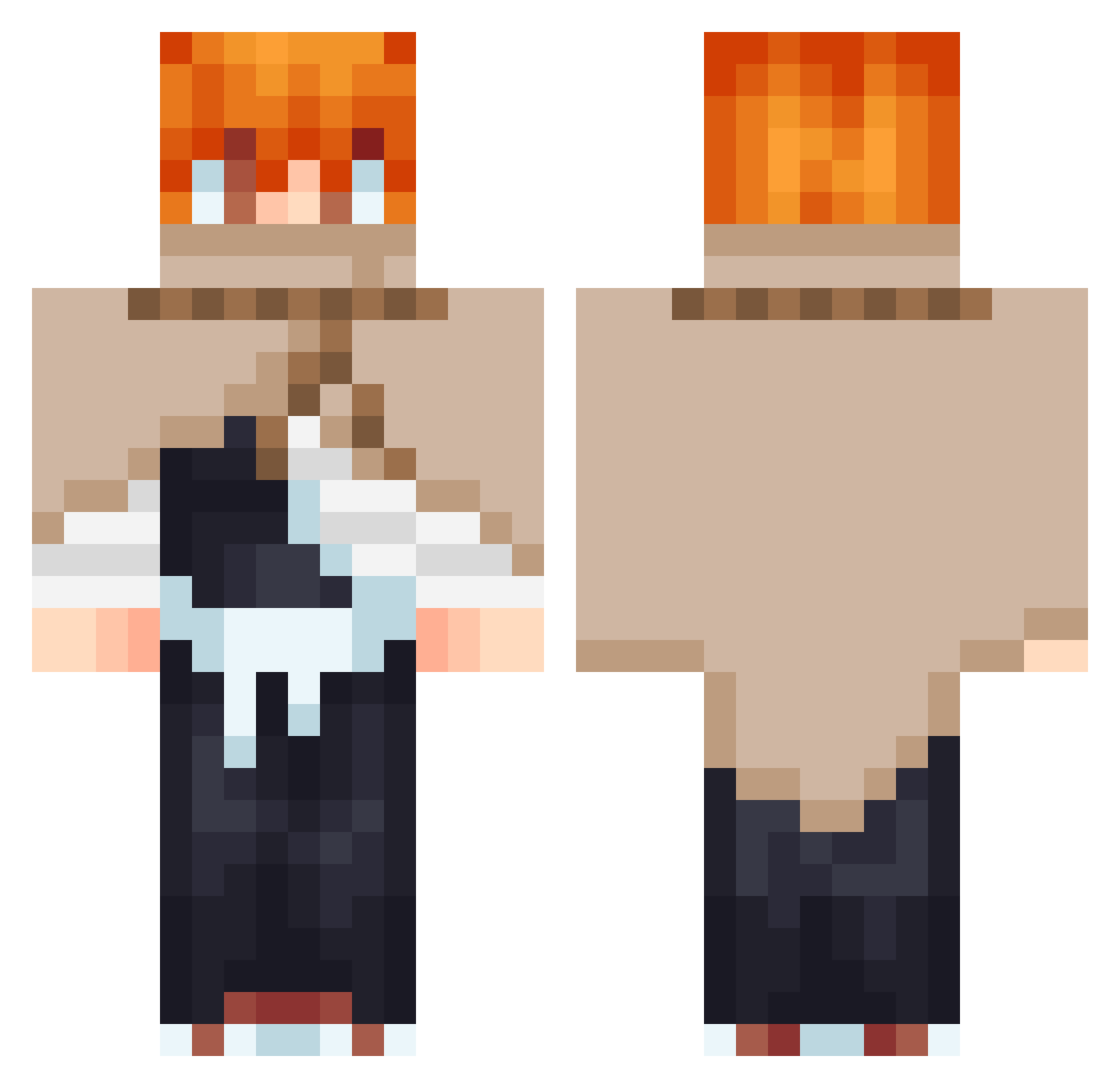 Vinatanukai Minecraft skin, front and back view