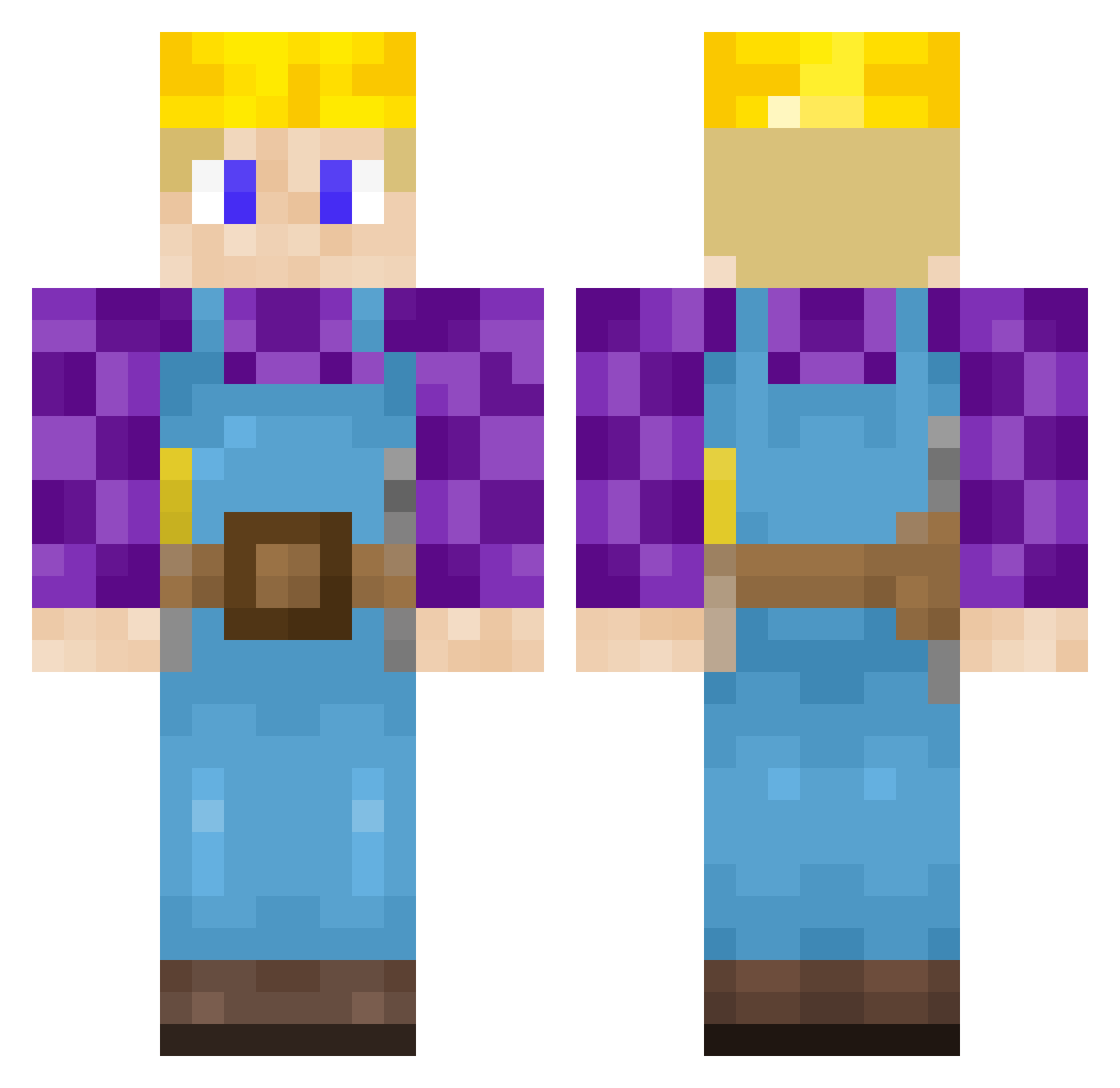 majfek1 Minecraft skin, front and back view