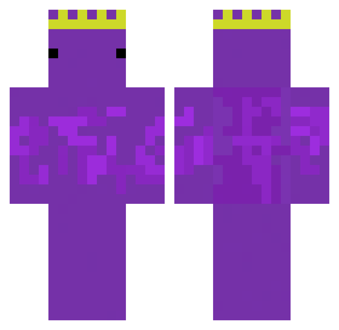 TexasHolm Minecraft skin, front and back view