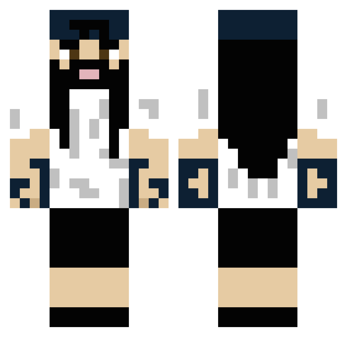 OLZER01 Minecraft skin, front and back view