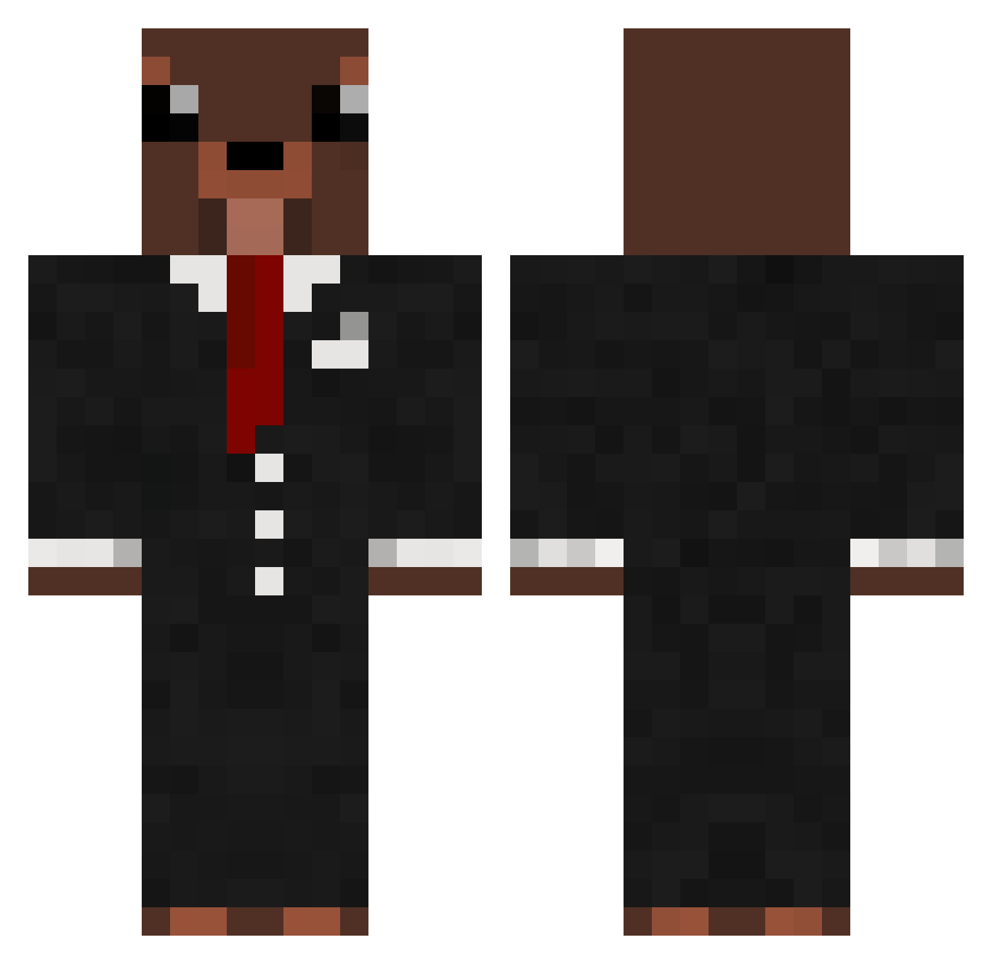jenni Minecraft skin, front and back view