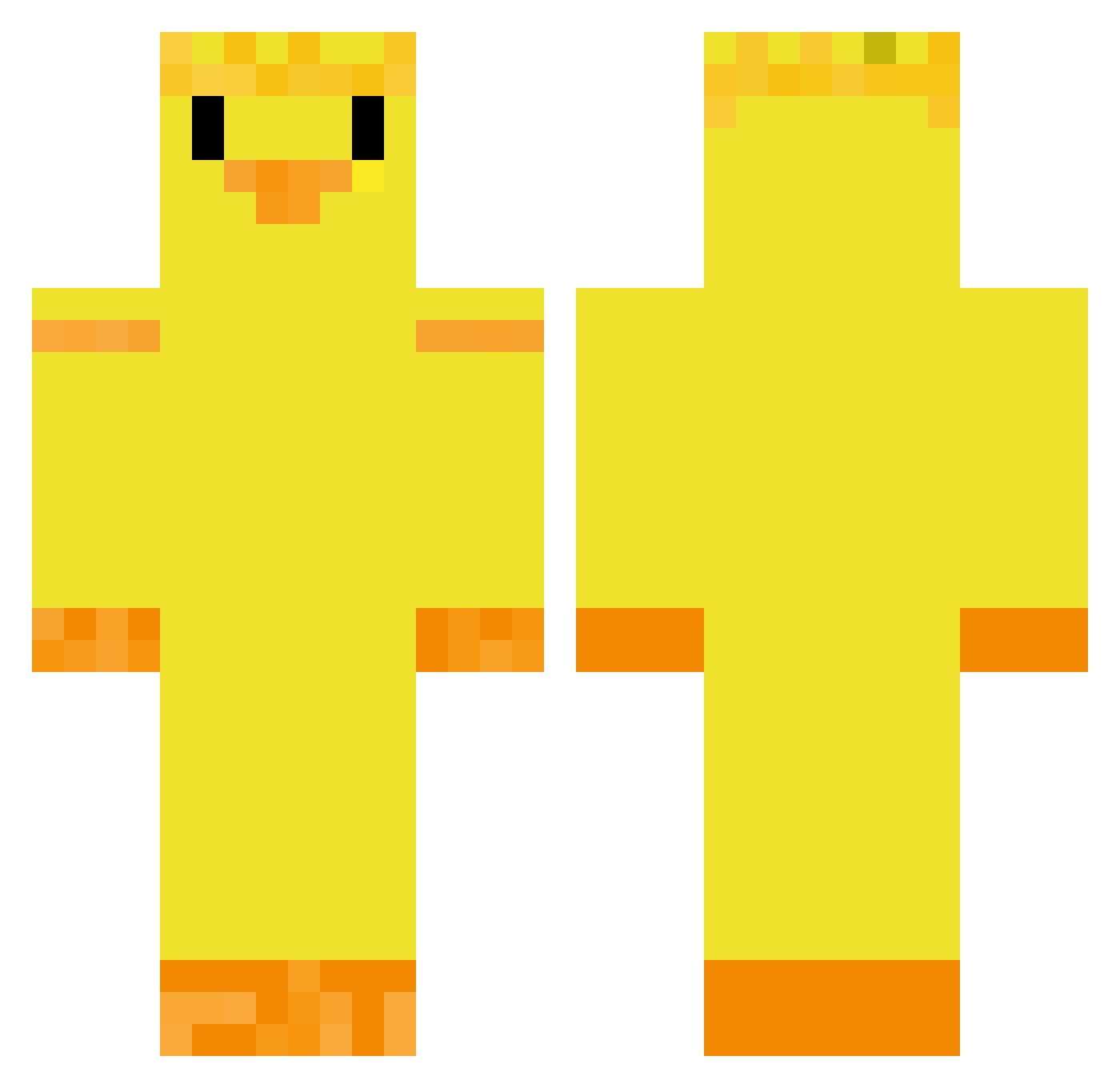dream543 Minecraft skin, front and back view