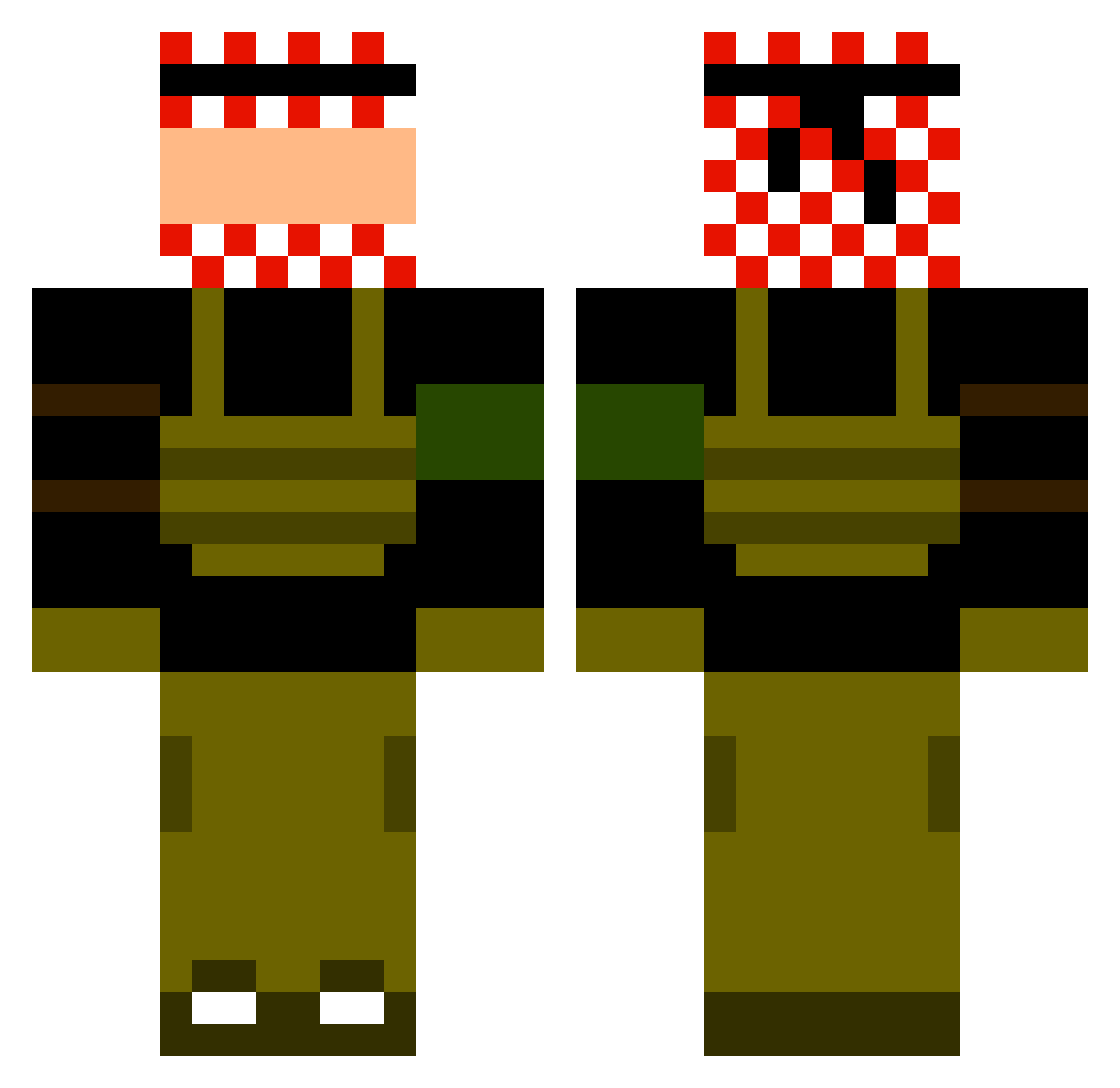 Sultan_Hamza Minecraft skin, front and back view