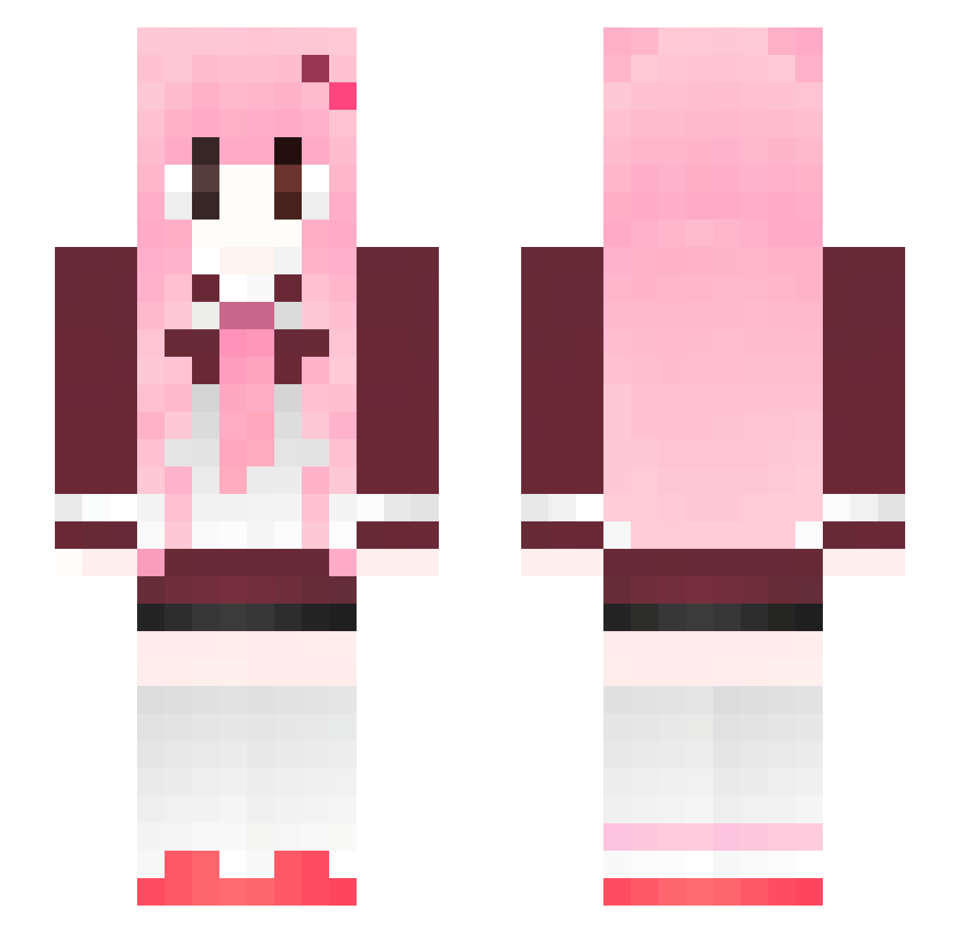 kenchanT_T Minecraft skin, front and back view
