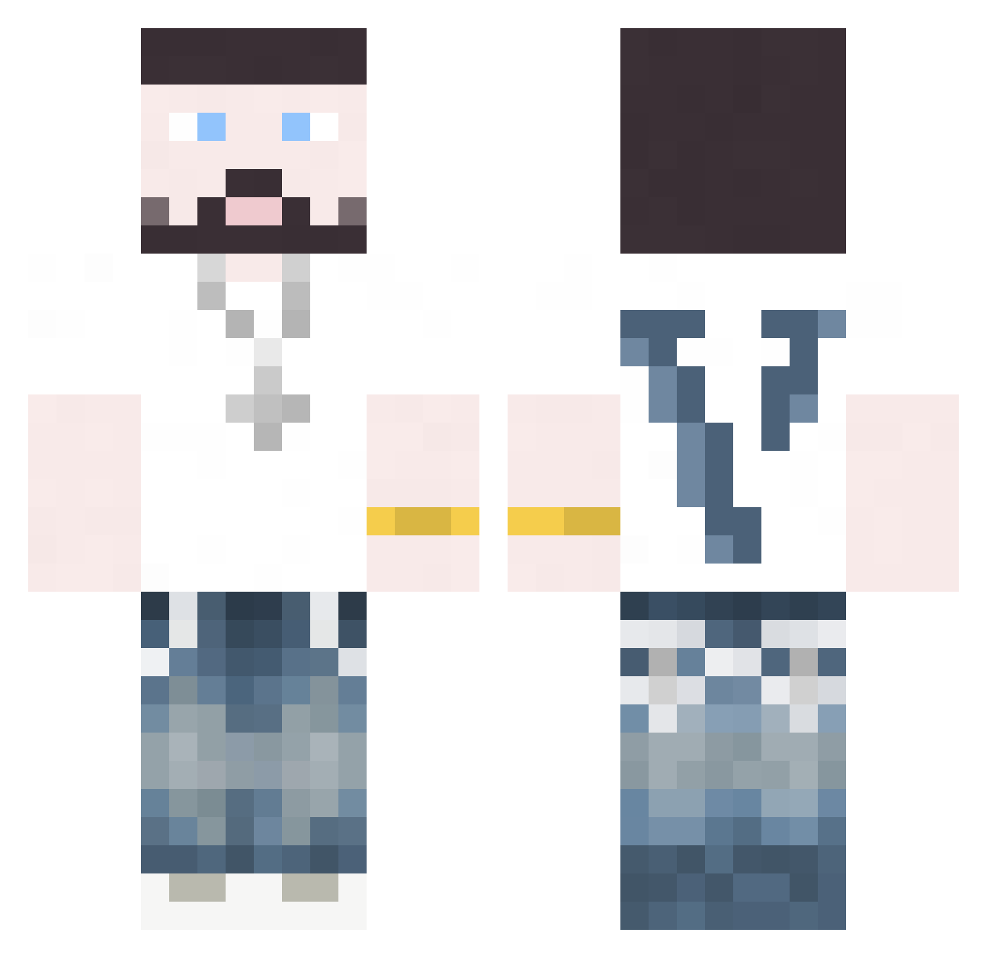 daivid Minecraft skin, front and back view