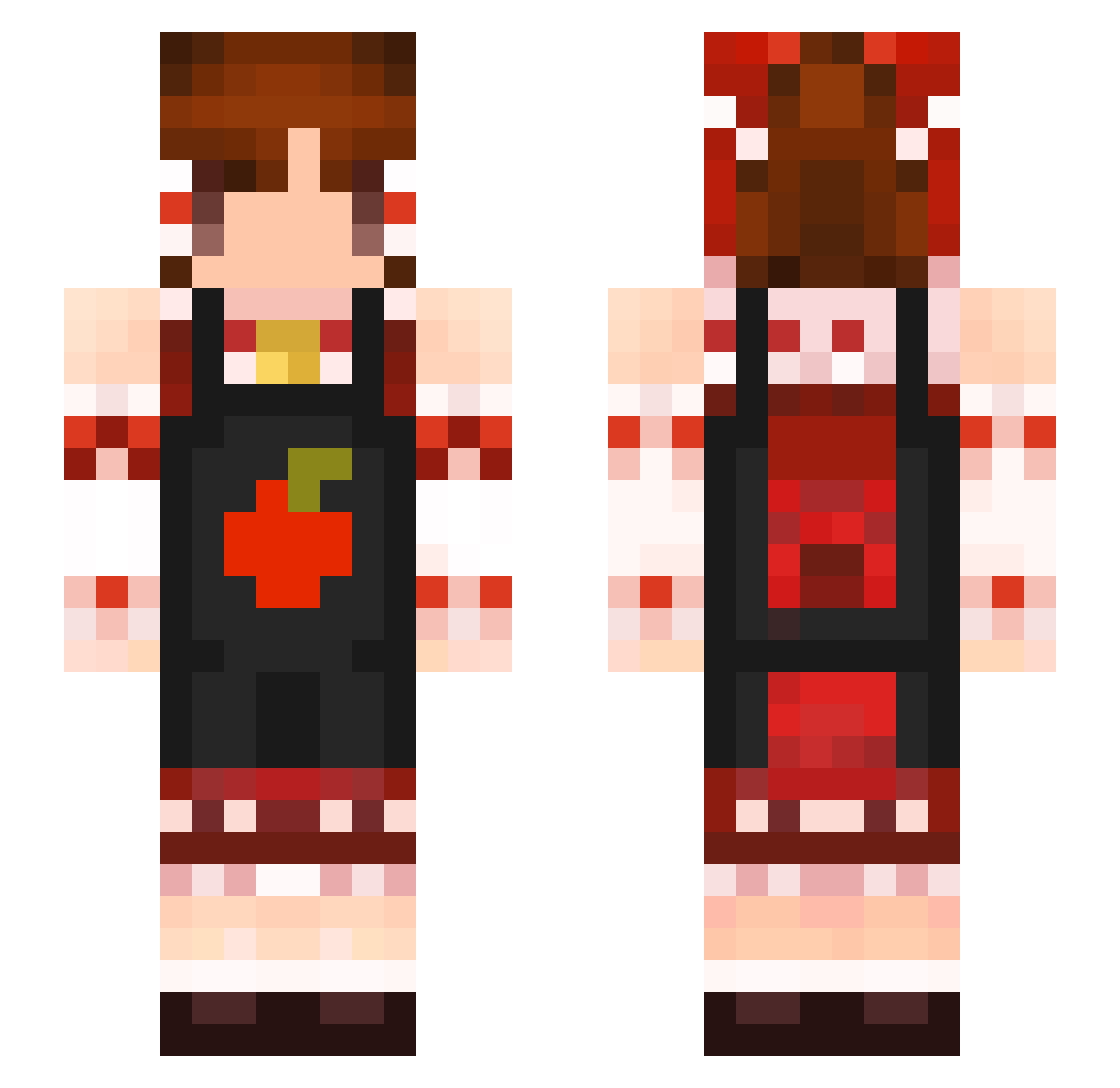 RanMaru111 Minecraft skin, front and back view