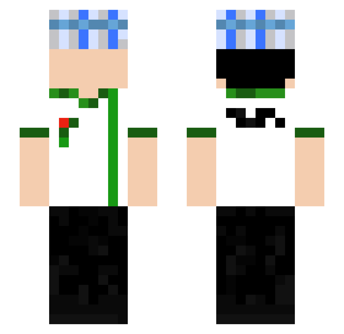 LiKazinnn Minecraft skin, front and back view