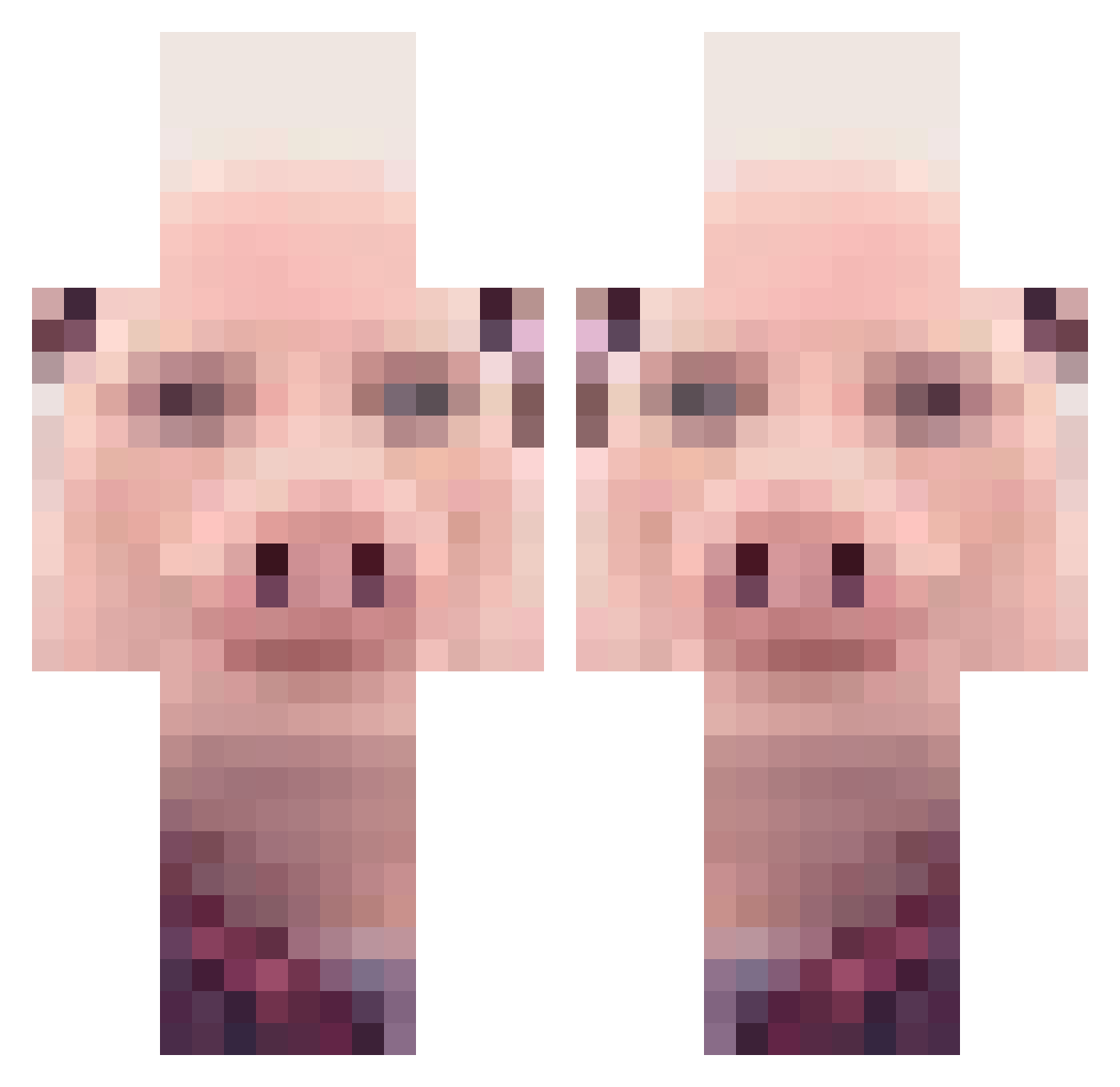 VoidSlayer_chen Minecraft skin, front and back view