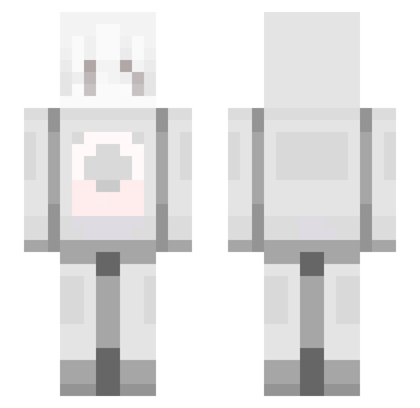 mosaikou Minecraft skin, front and back view