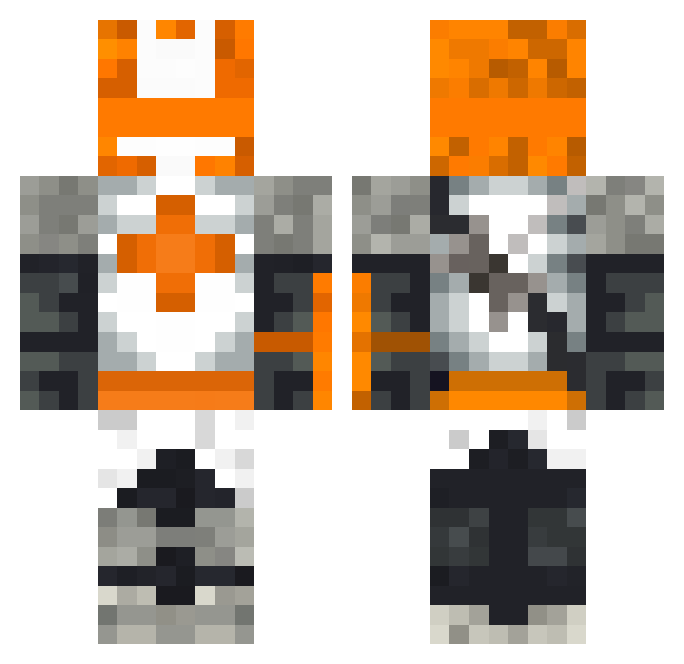 takamimemo Minecraft skin, front and back view